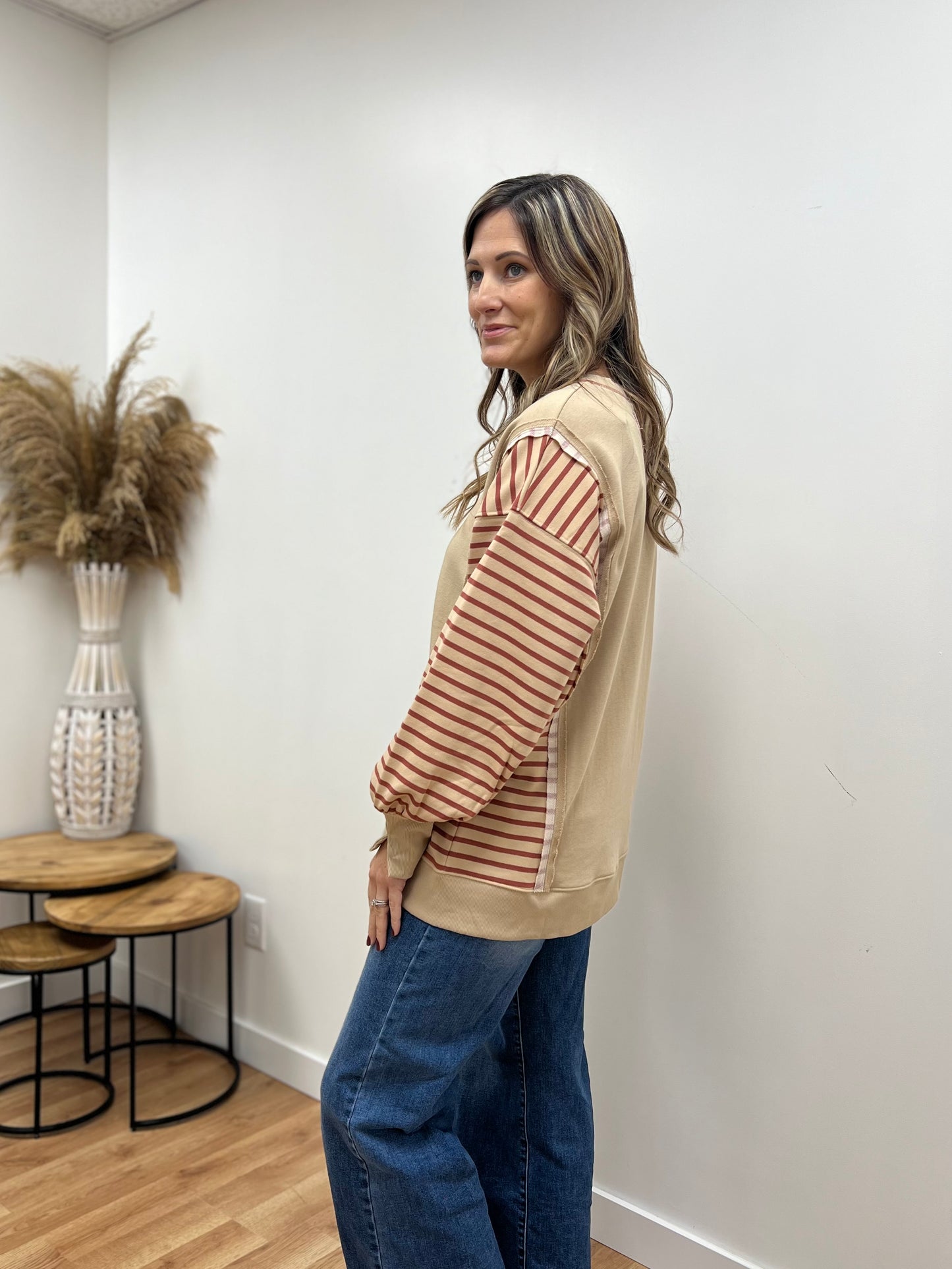 The Milton Color Block Pullover Sweatshirt