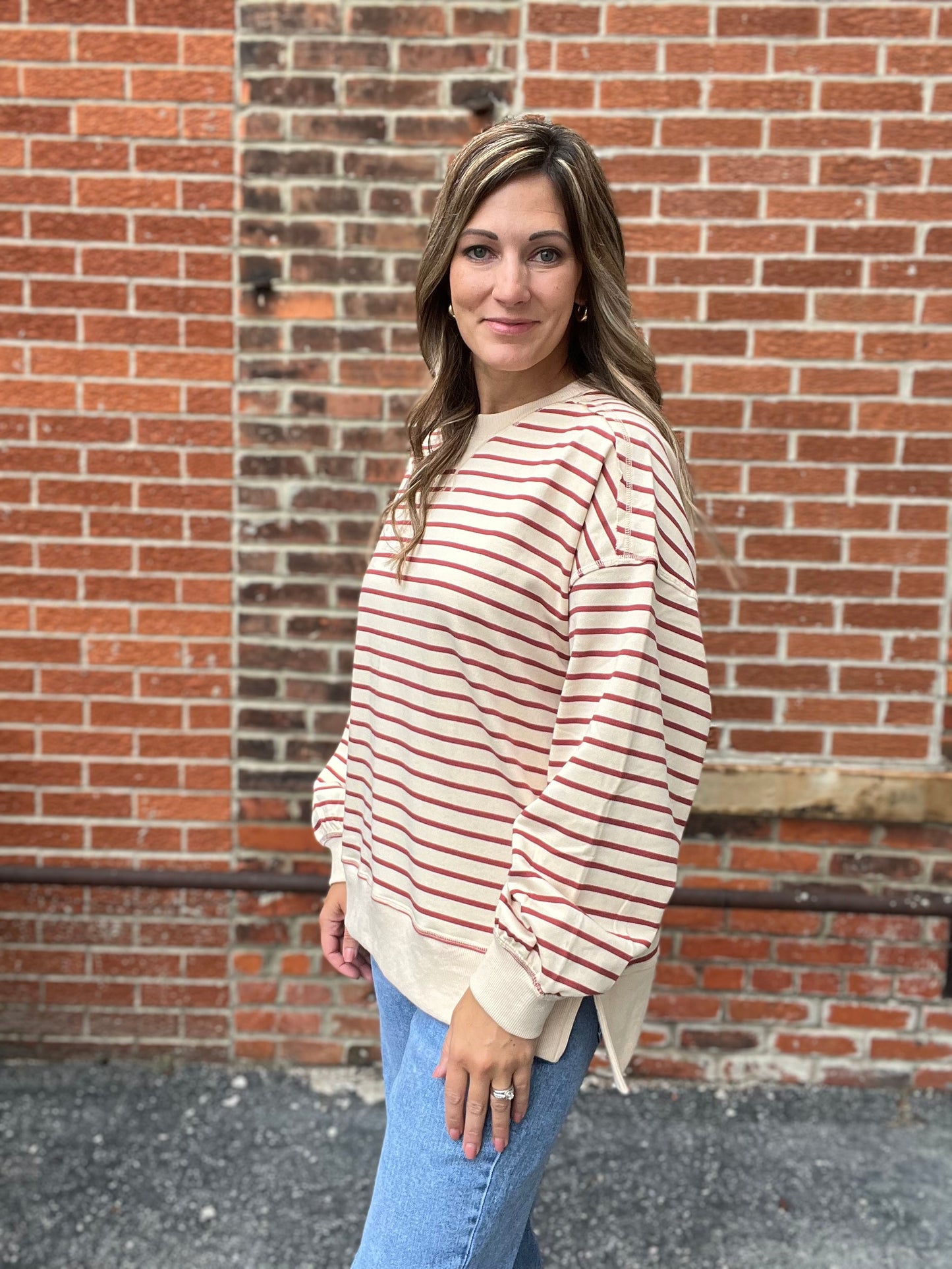 The Rossford Oversized Striped Pullover