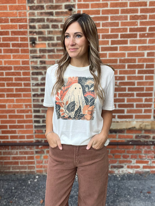 The Autumn Ghost Floral Graphic Tee