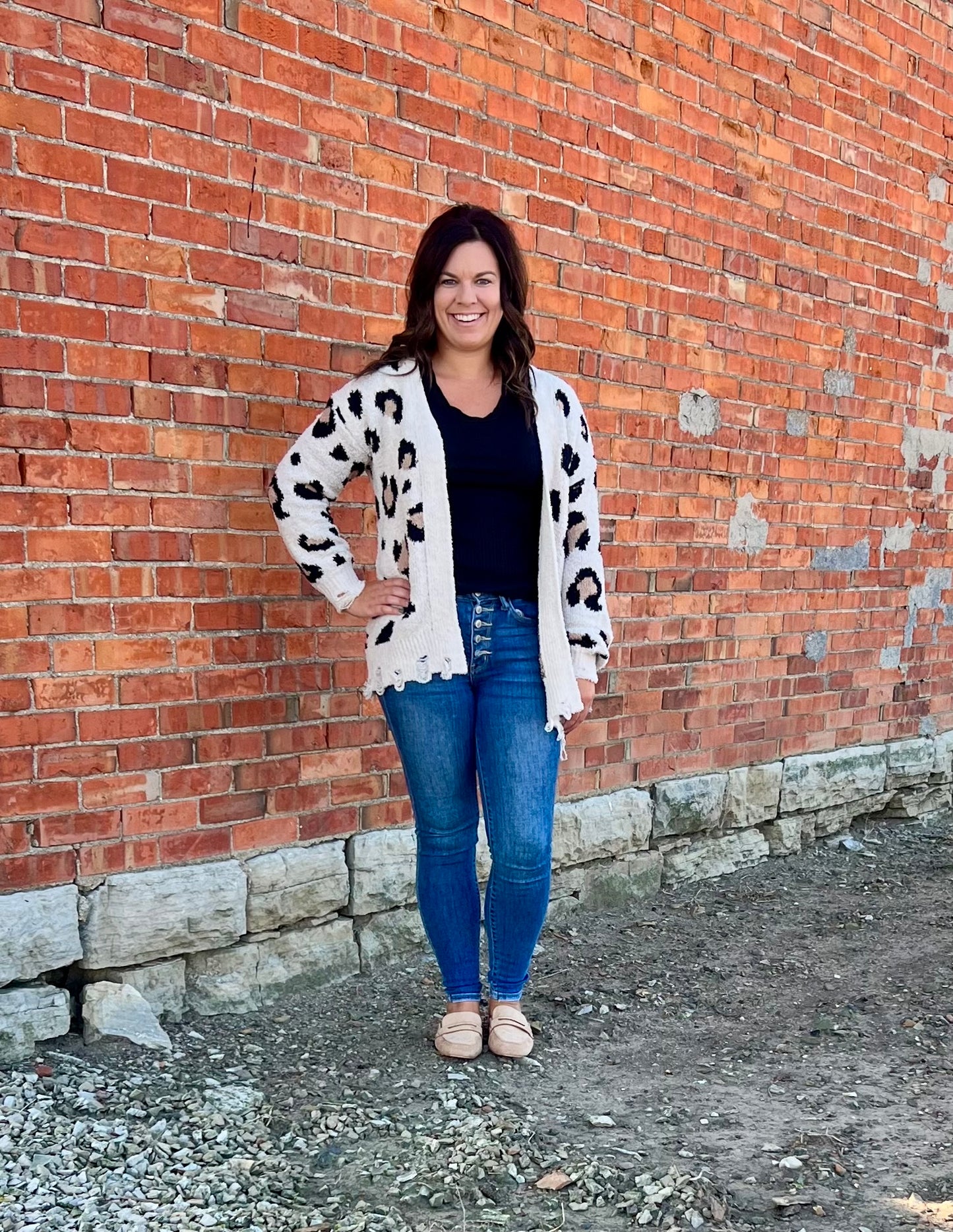 The Leopard Distressed Cardigan