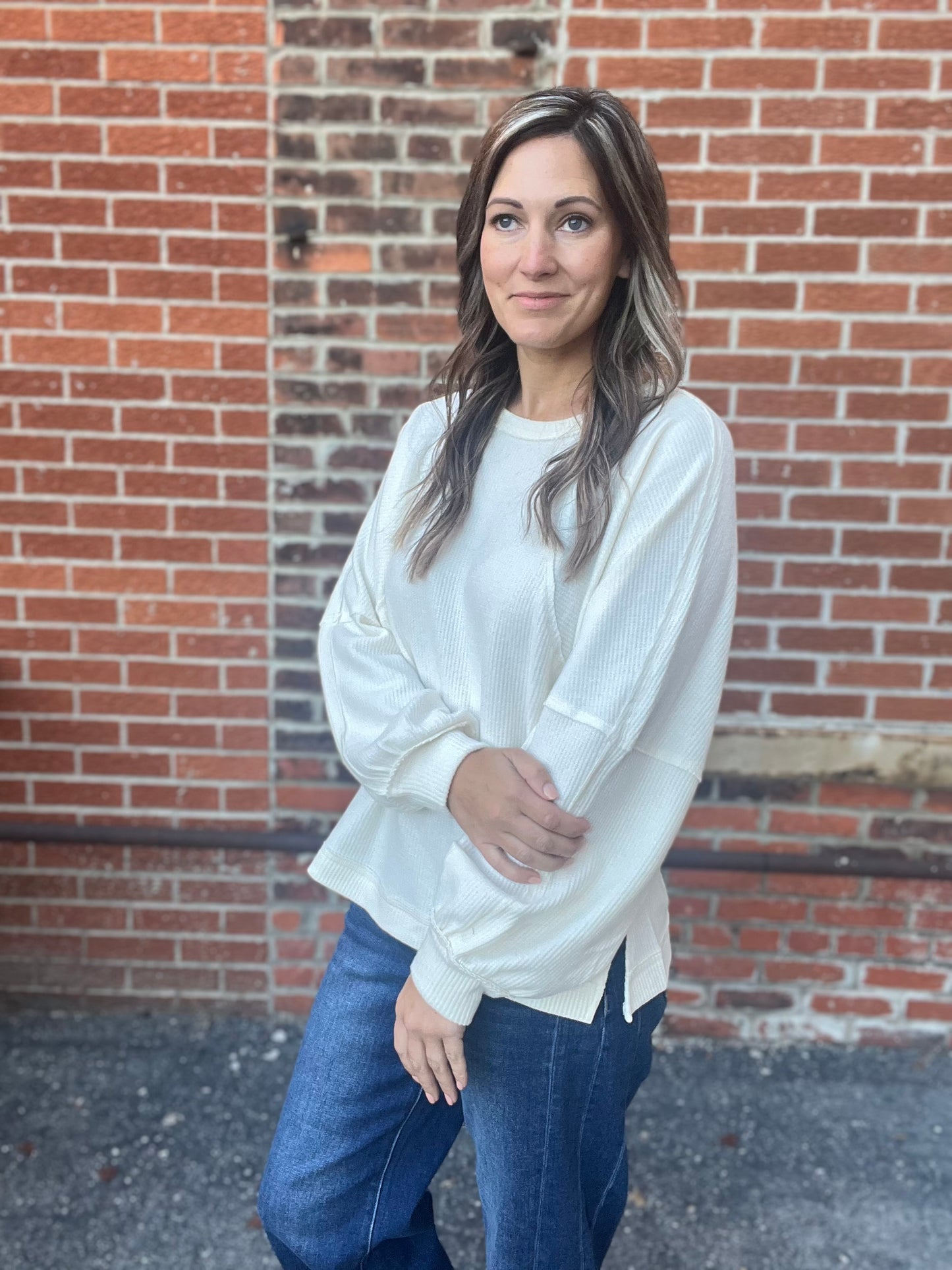 The Luna Reverse Seam Thermal Sweater