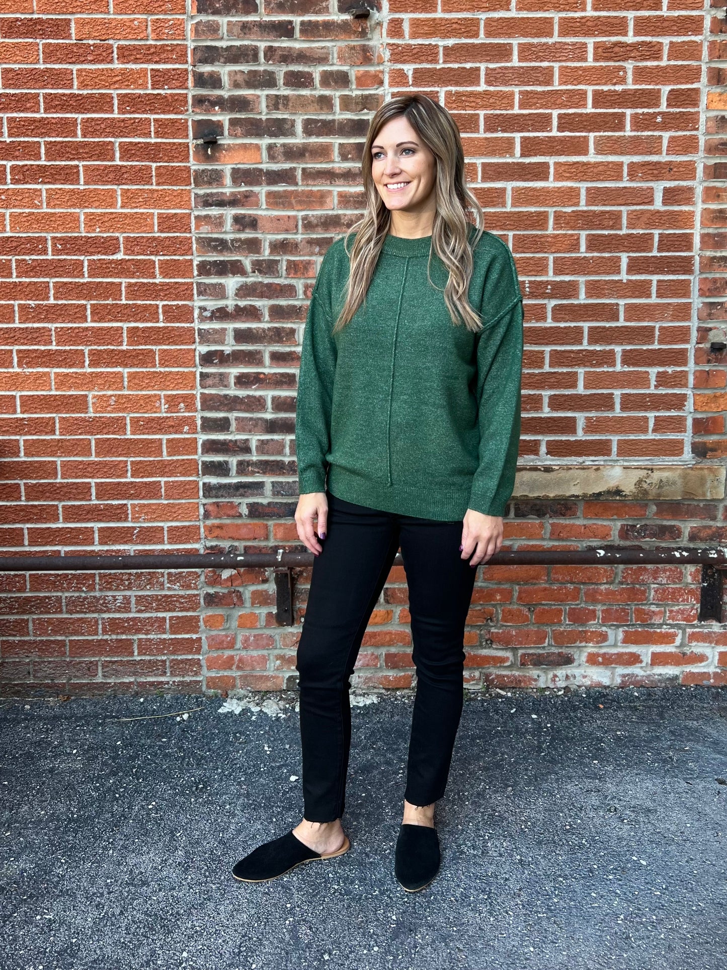 The Ana Sweater Front Seam