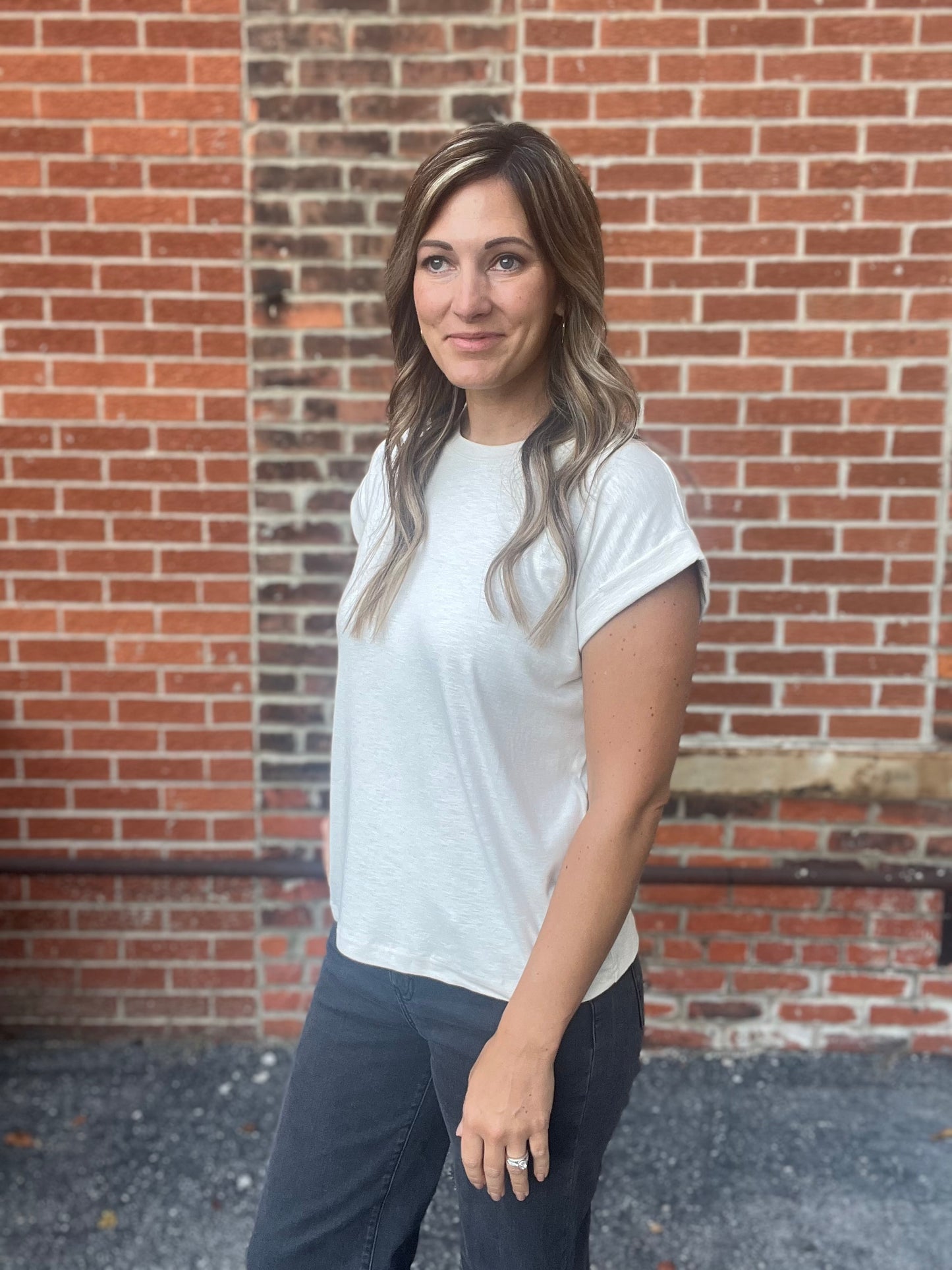 The Trisha Solid Basic Short Sleeve Top
