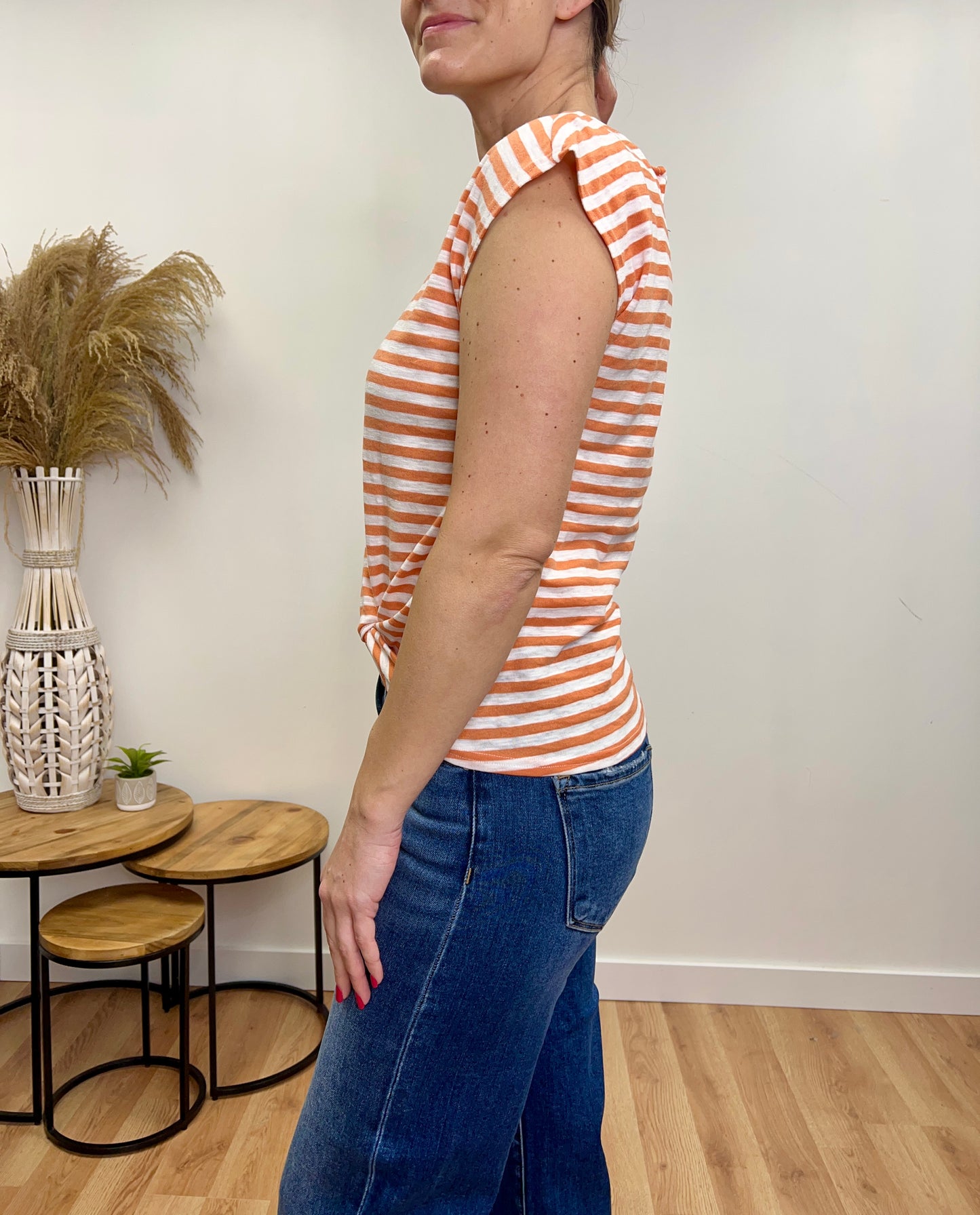 The Isa Twisted Striped Top