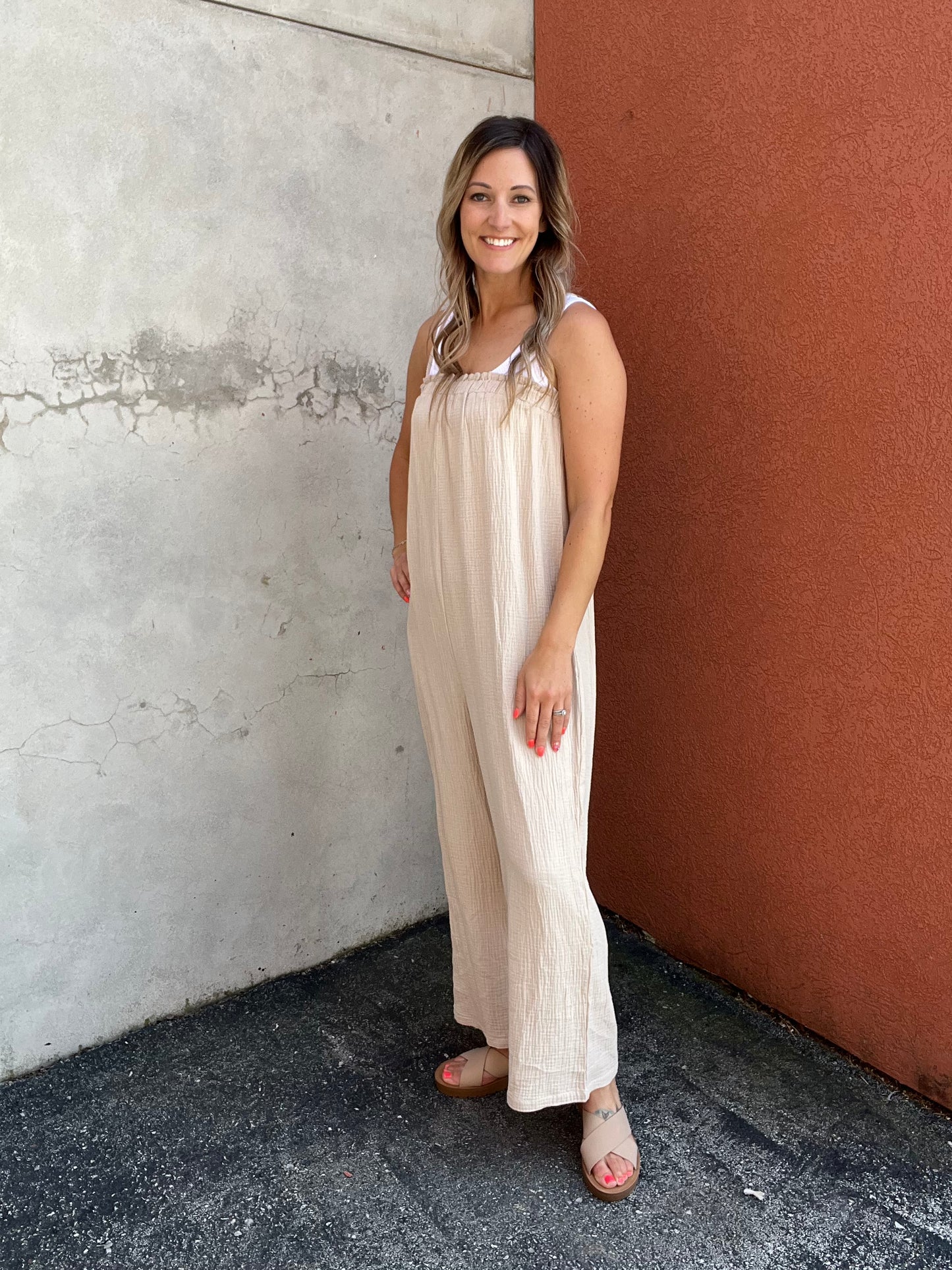 The Jo Relaxed Gauze Pantsuit