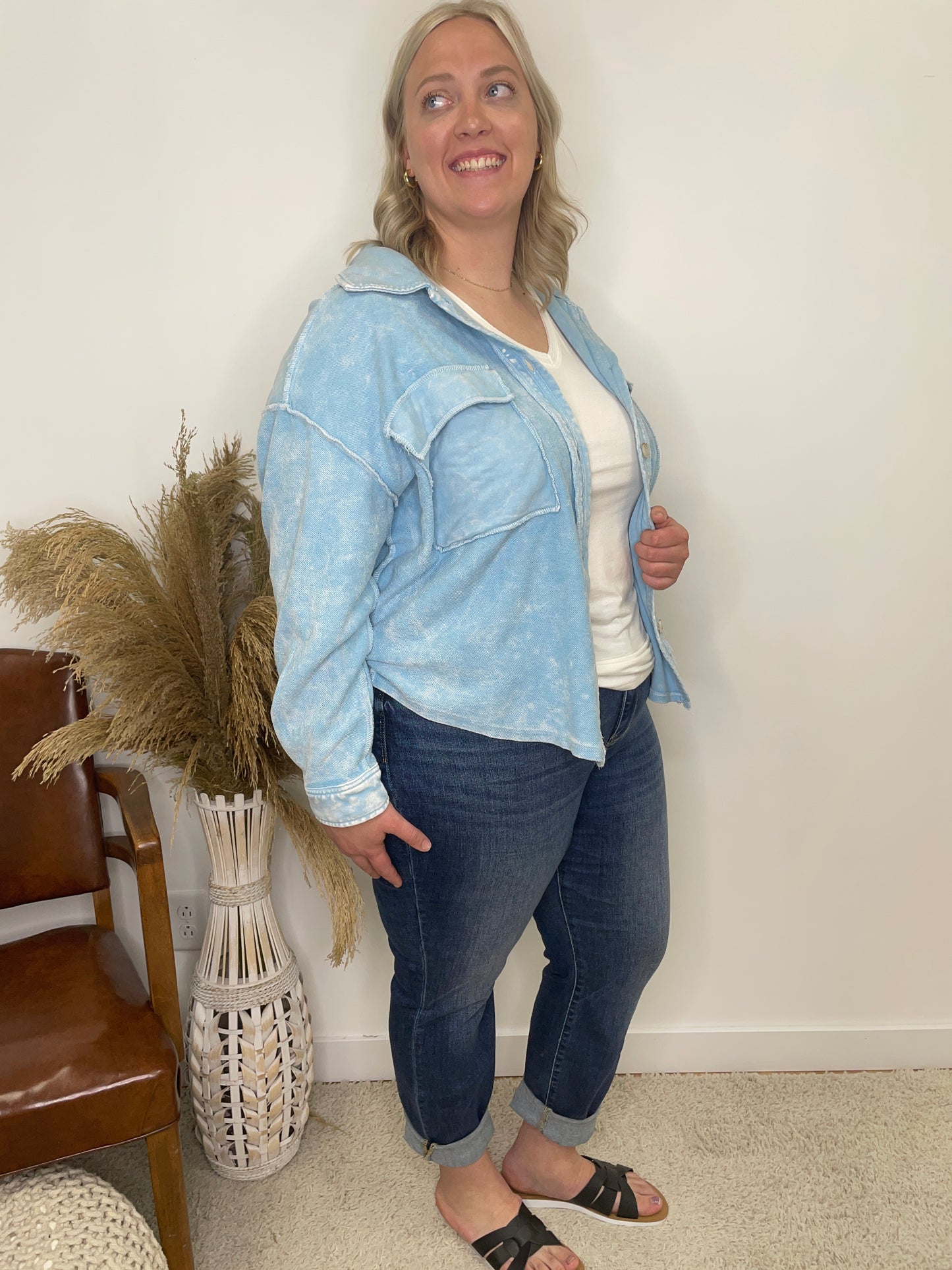 The Curvy Josephine Patchwork Shacket