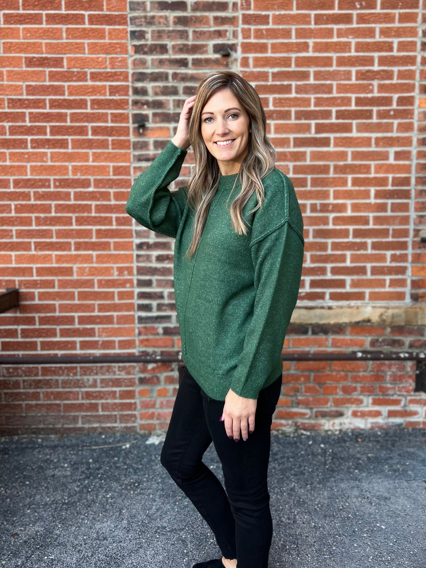 The Ana Sweater Front Seam