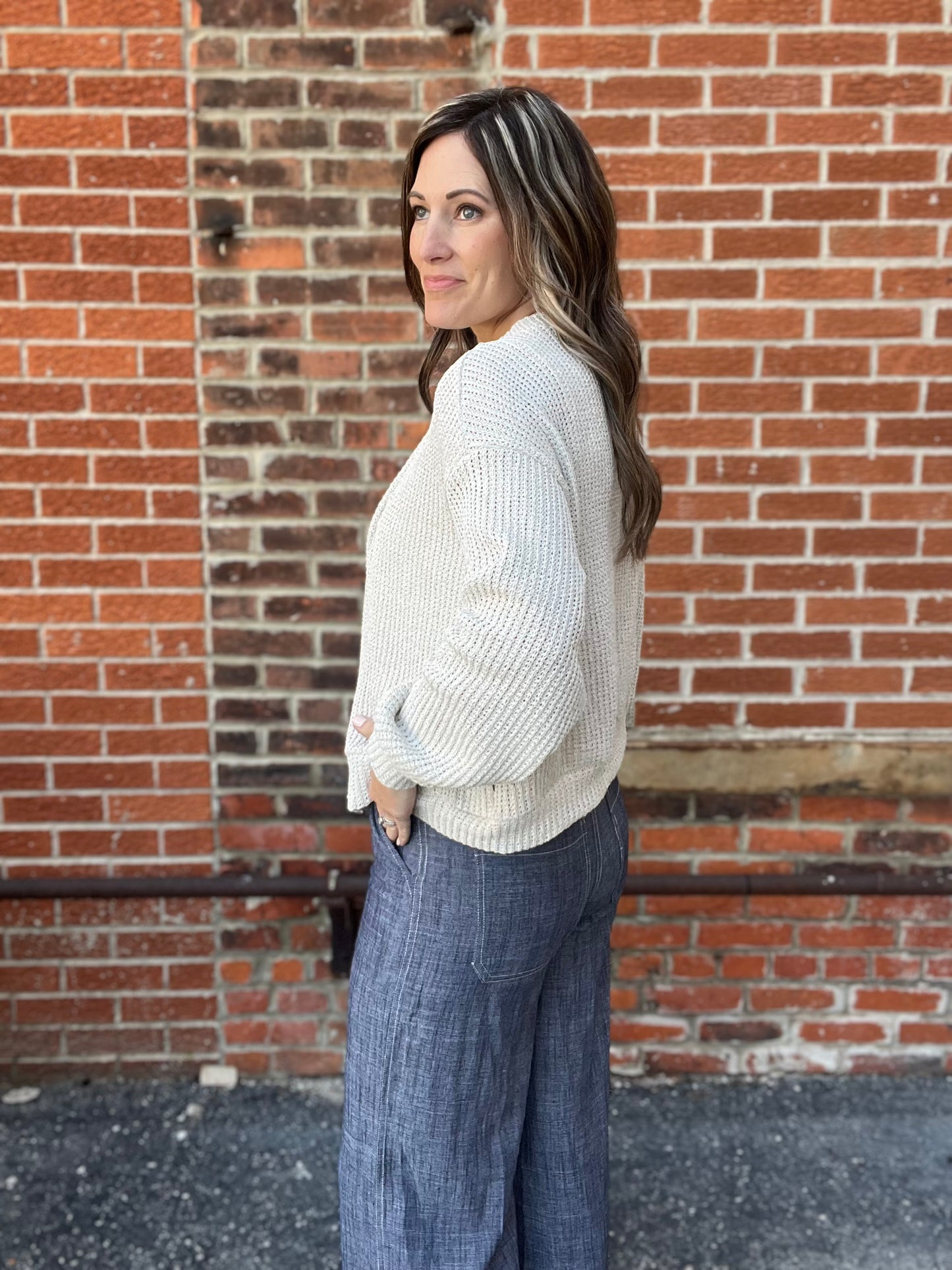 The Sable Button Down Cropped Cardigan