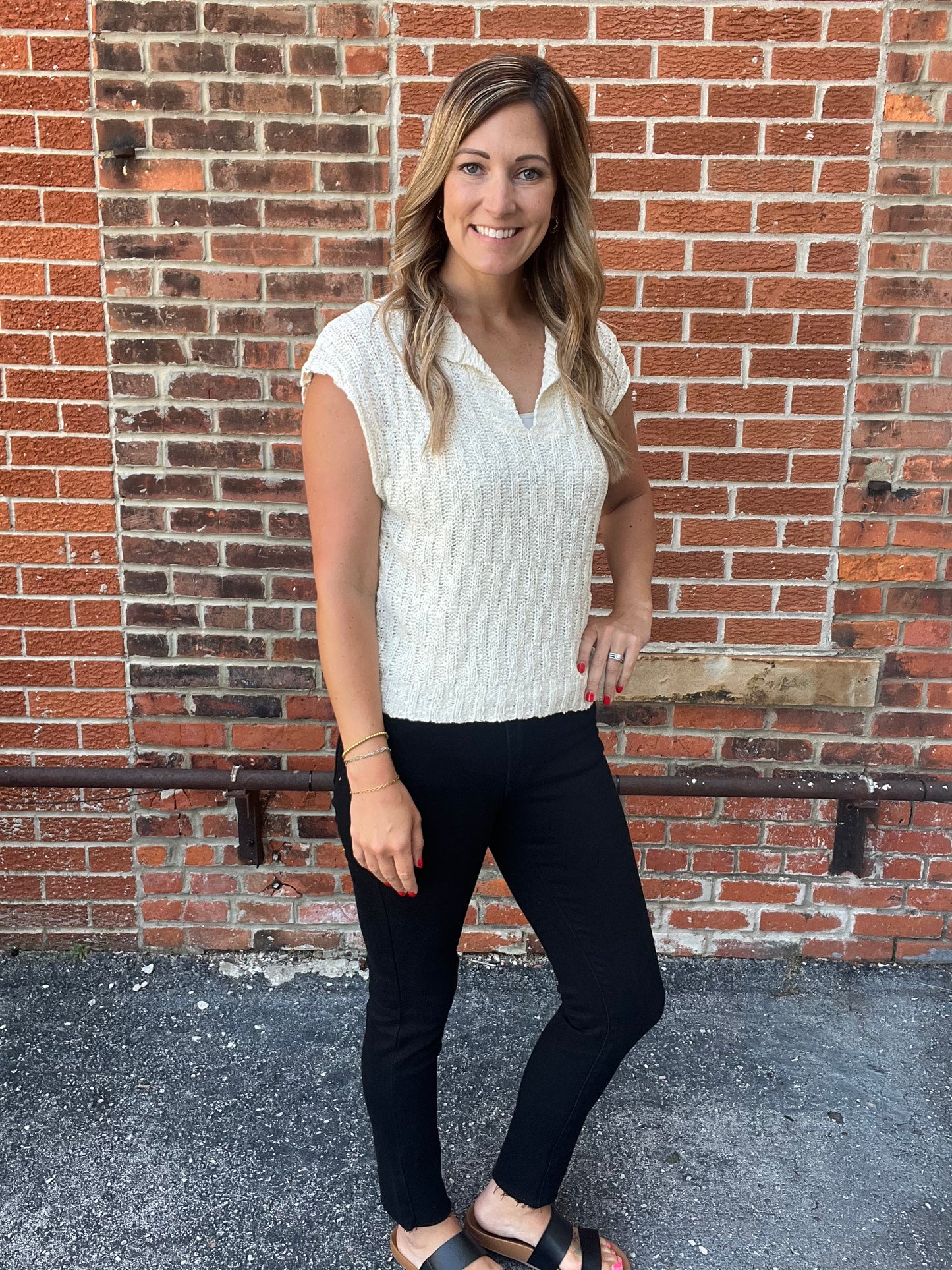 The Lunix Knitted V-Neck Top