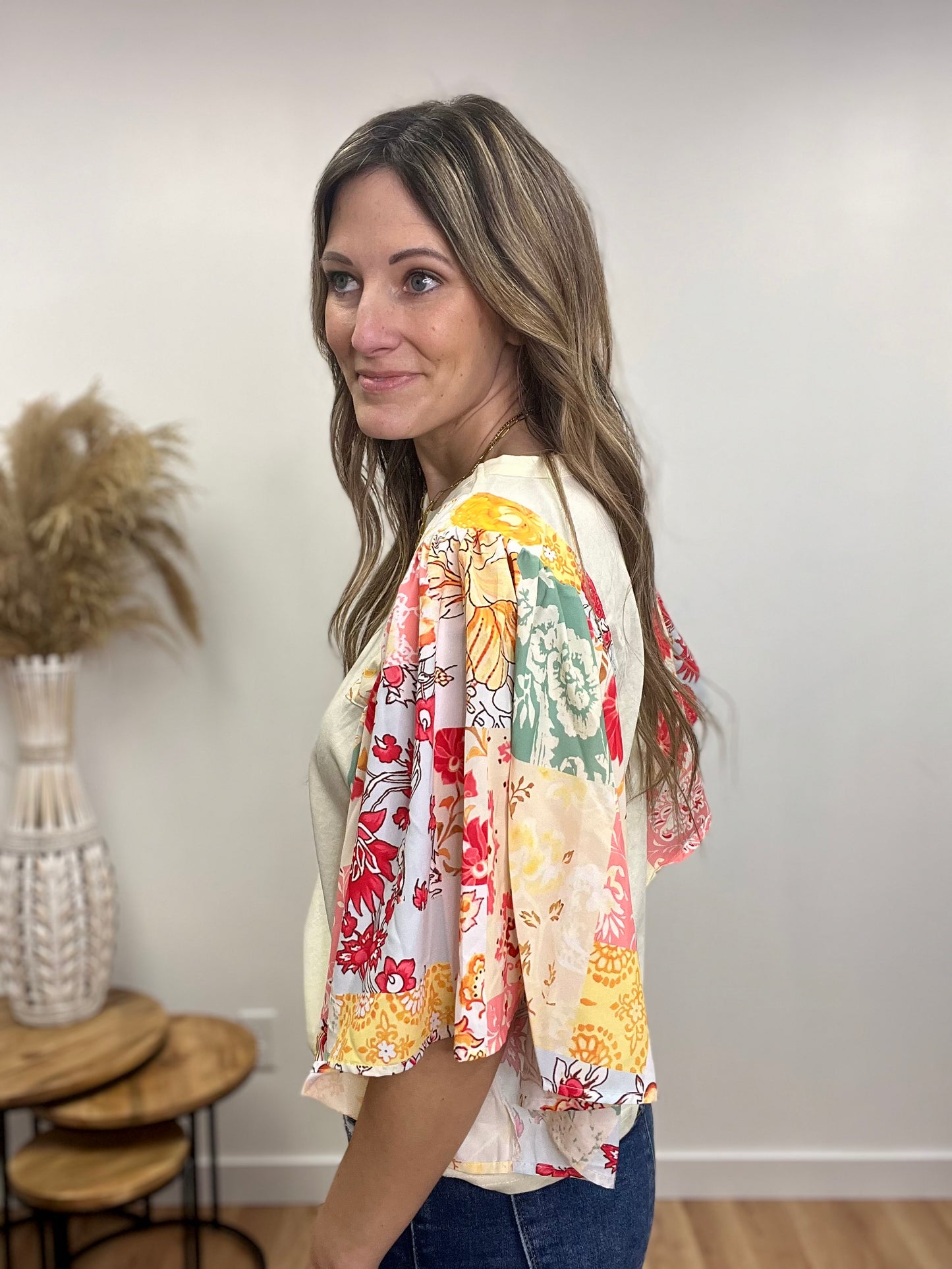 The Blossom Cream Floral Top