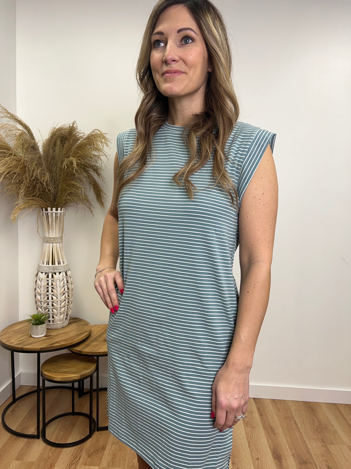 The Savannah Striped Knit Dress
