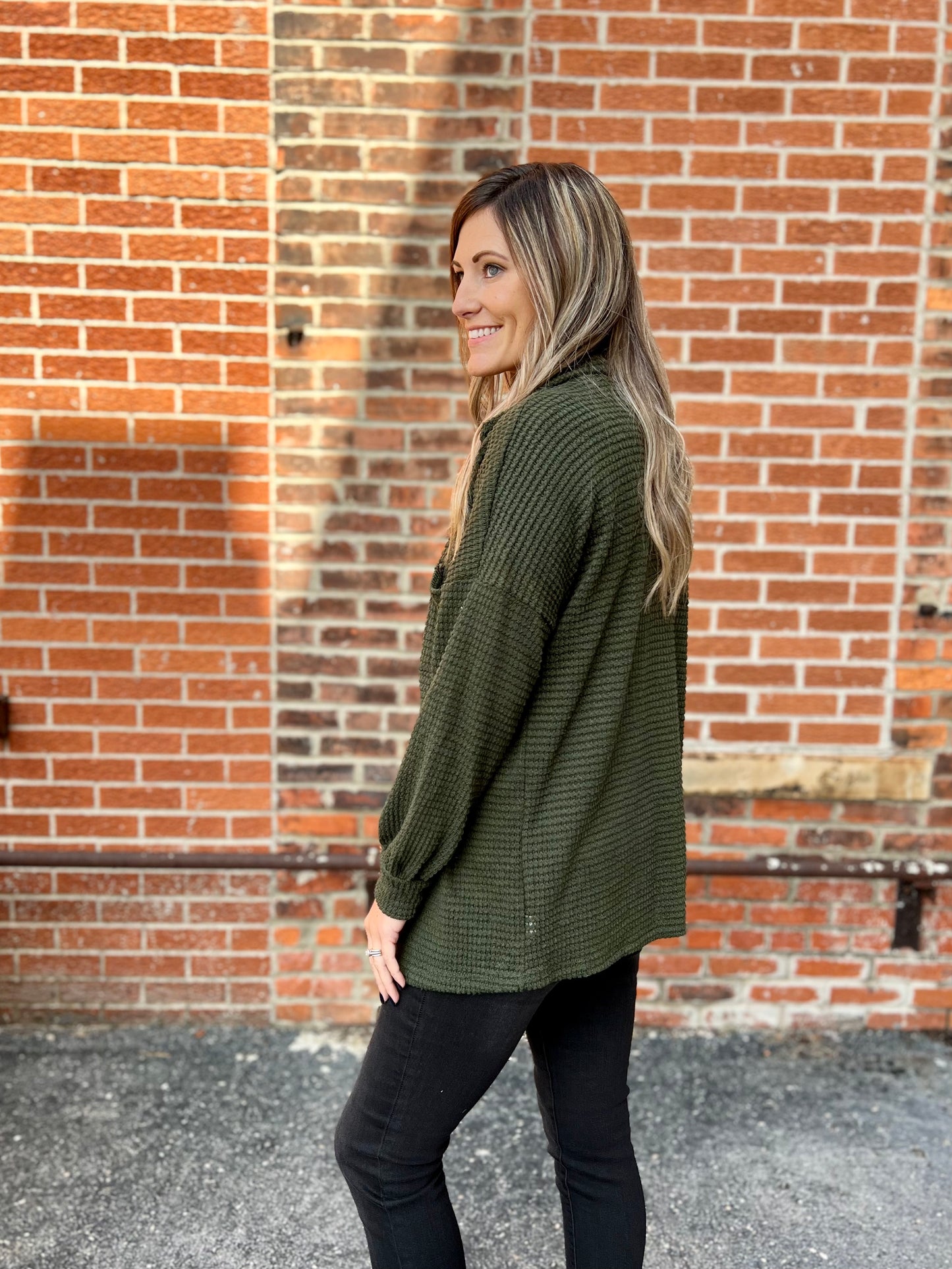 The Kalen Waffle Knit Top