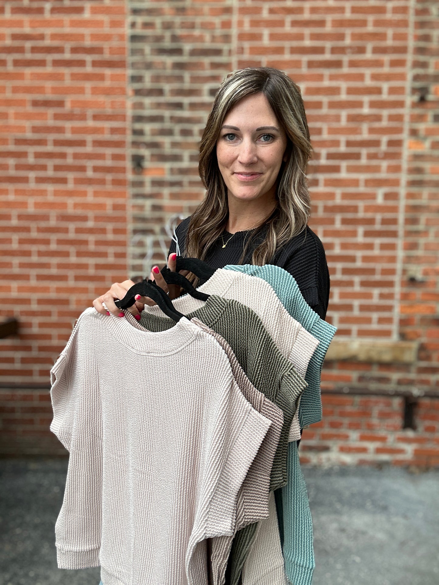 The Camille Textured Ribbed Top