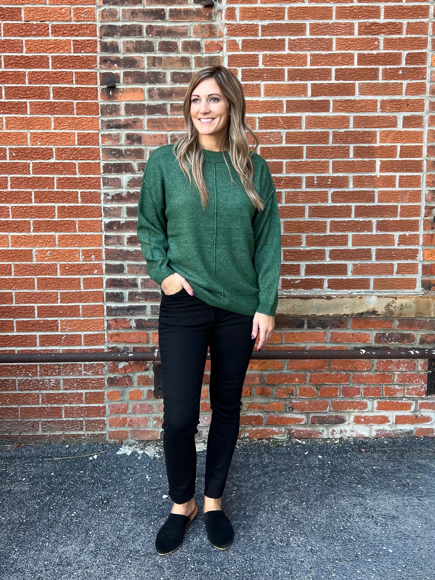 The Ana Sweater Front Seam