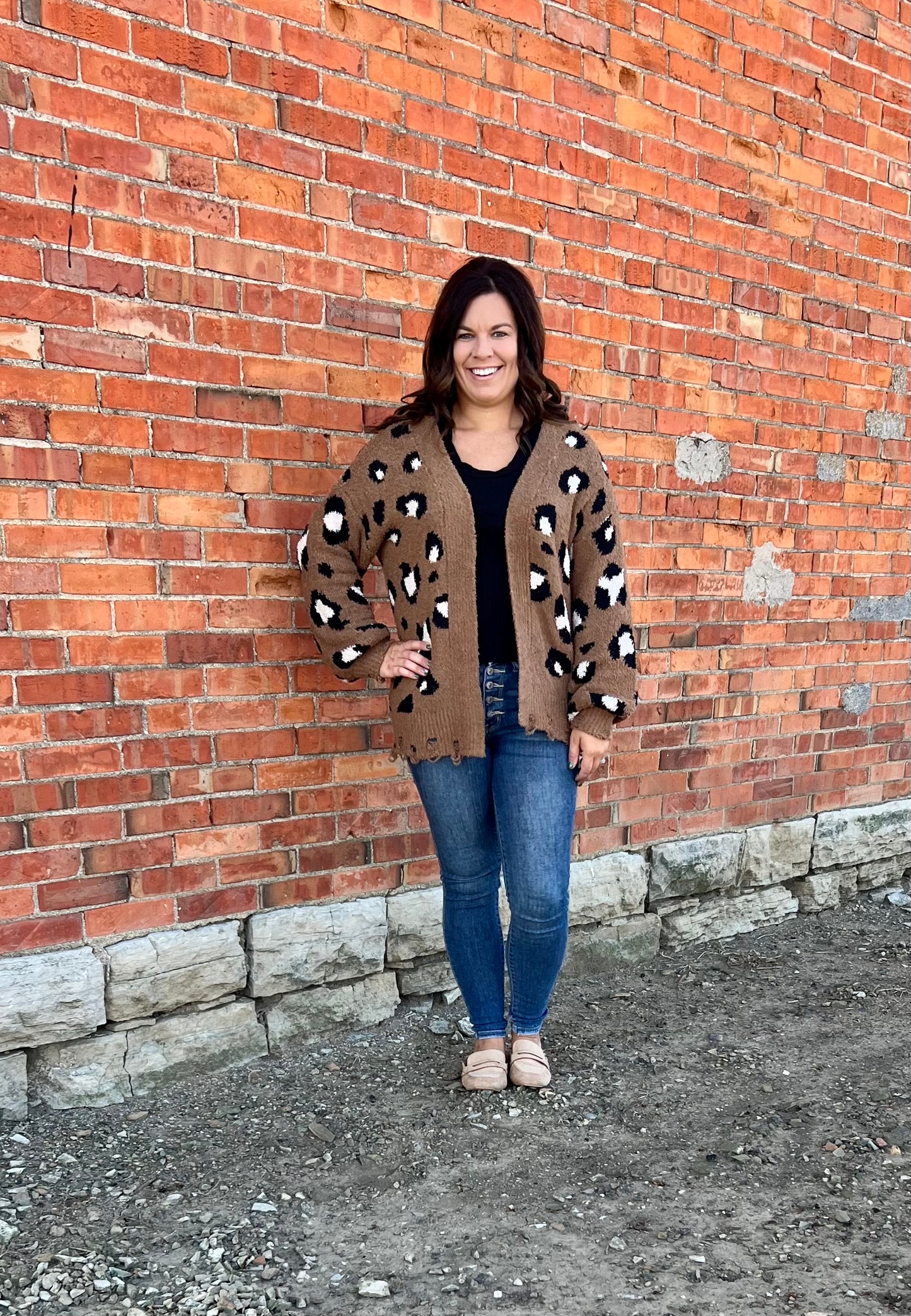 The Leopard Distressed Cardigan
