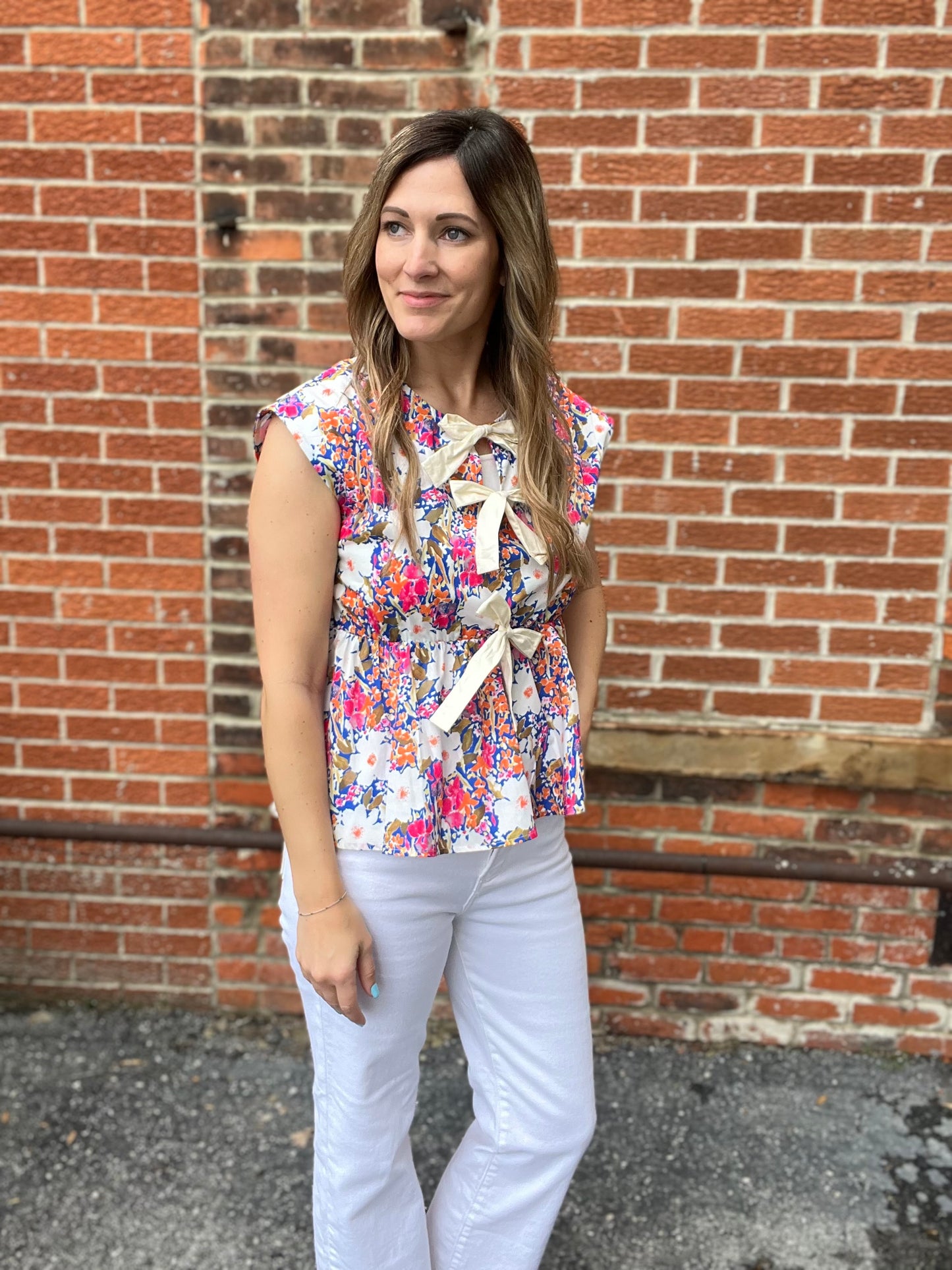 The Aria Tie Floral Unique Blouse