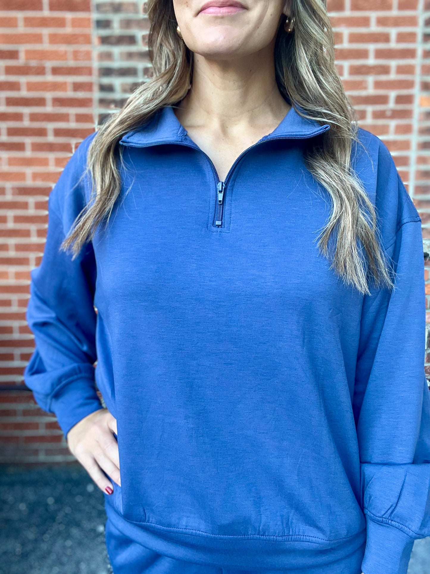 The Chloe Scuba Half Zip Pullover