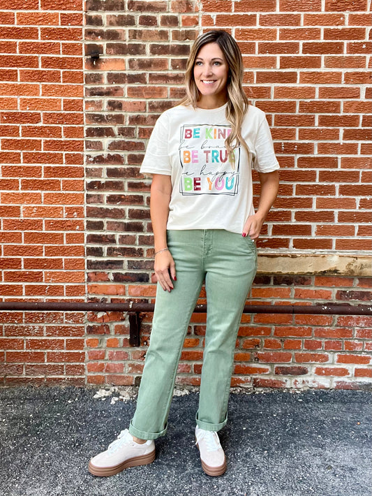 The Meredith Olive Cropped Pants