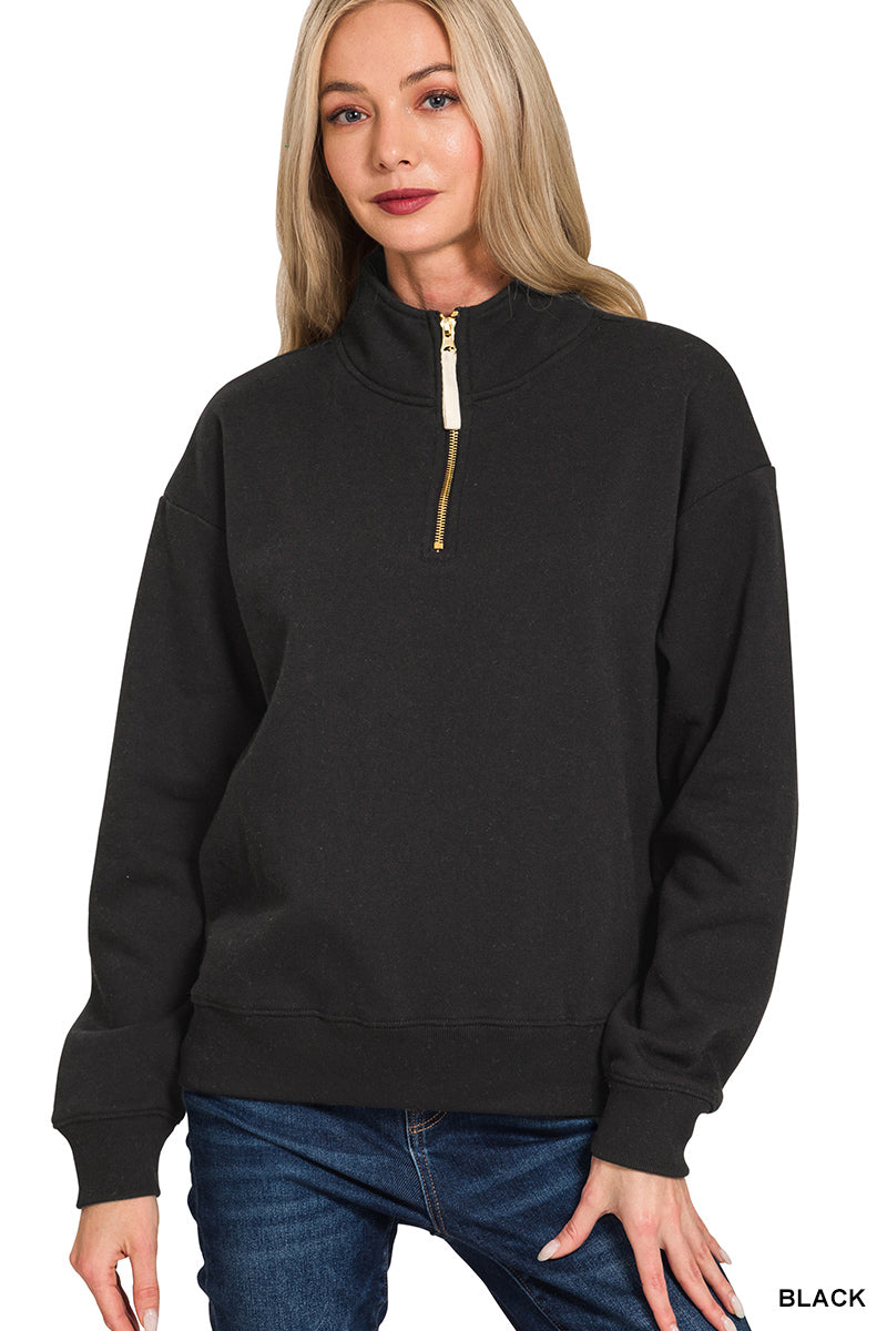 The Talli Quarter Zip Fleece Sweatshirt