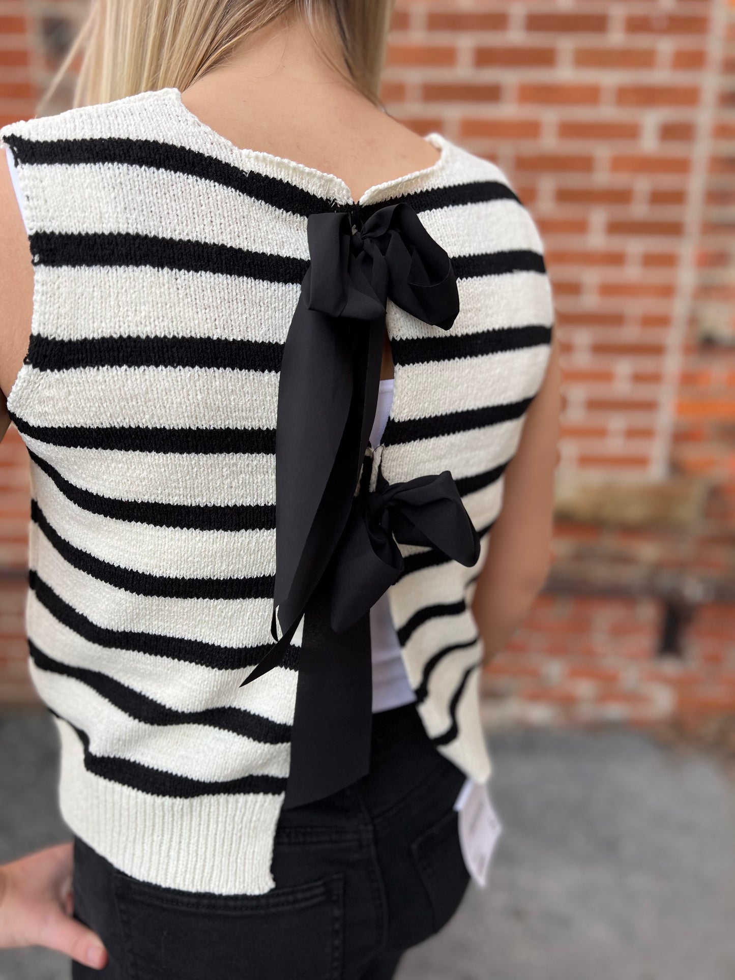 The Ryder Striped Tie Back Tank