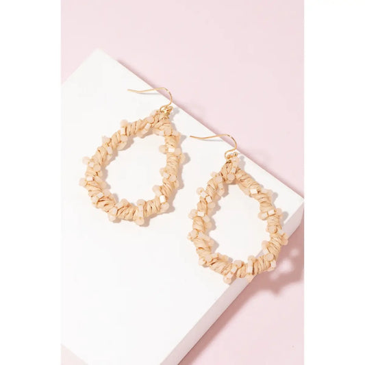 The Raffia Beaded Earinngs