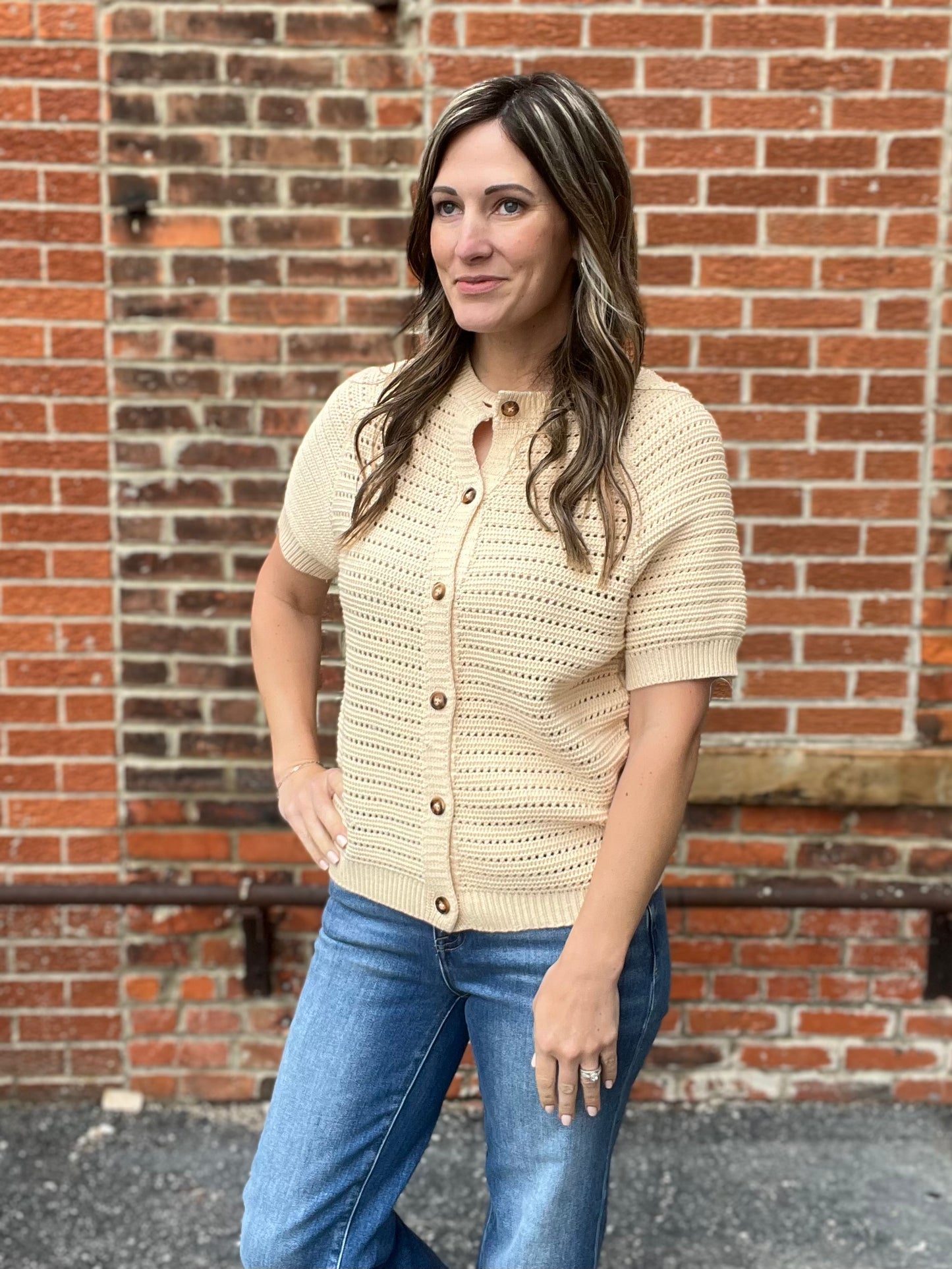 The Bradley Short Sleeve Knit Cardigan