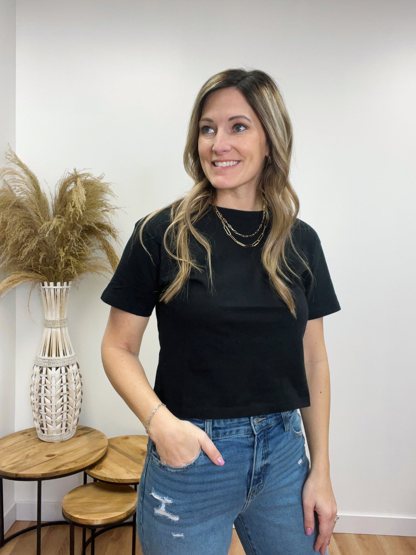 The Landree Cropped Basic Top