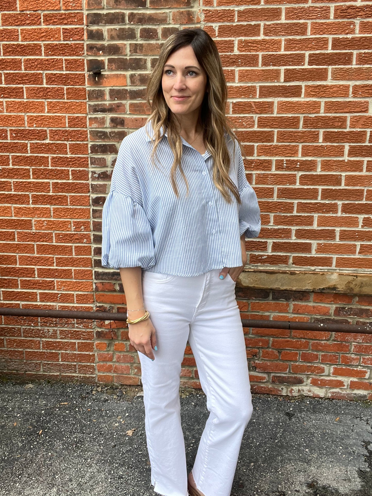 The Cloud Nine Stripped Button Down