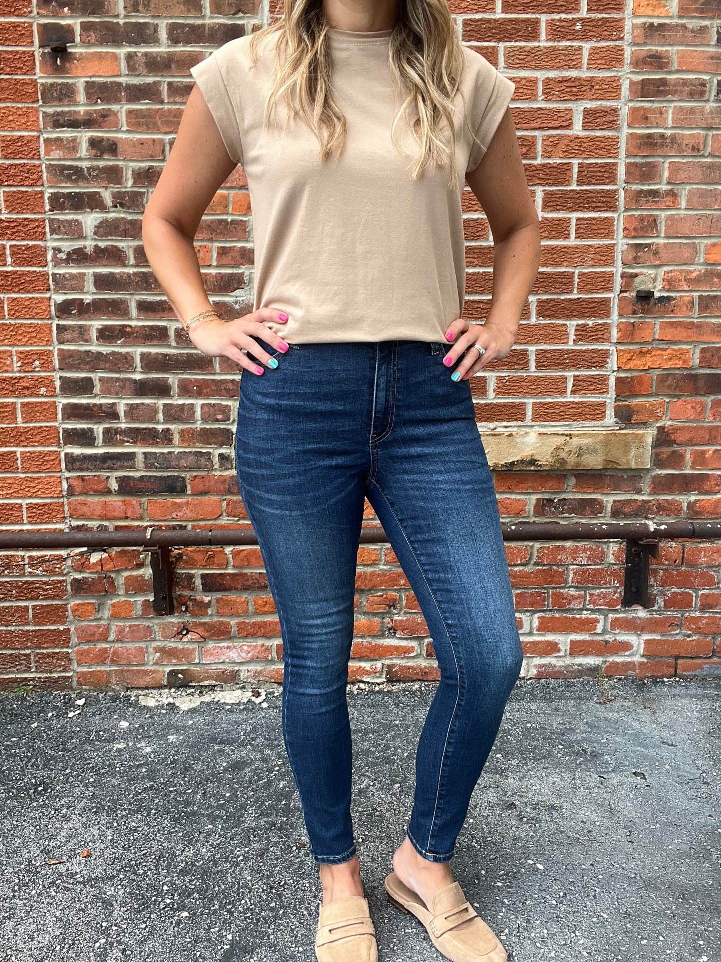 The Larkin Dark Blue Skinny Jean