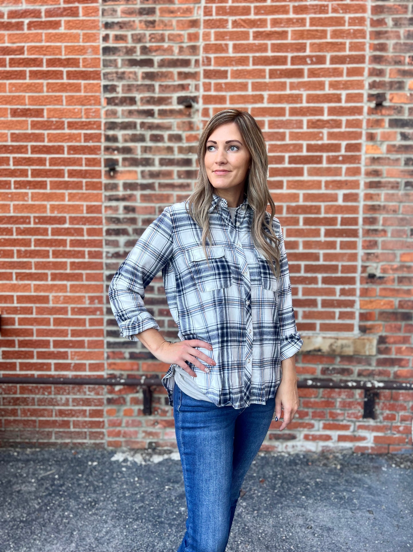 The Ella Plaid Top