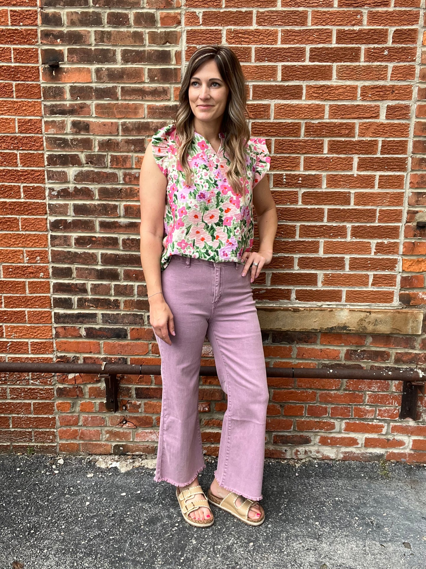 The Lillian Pink Floral Blouse