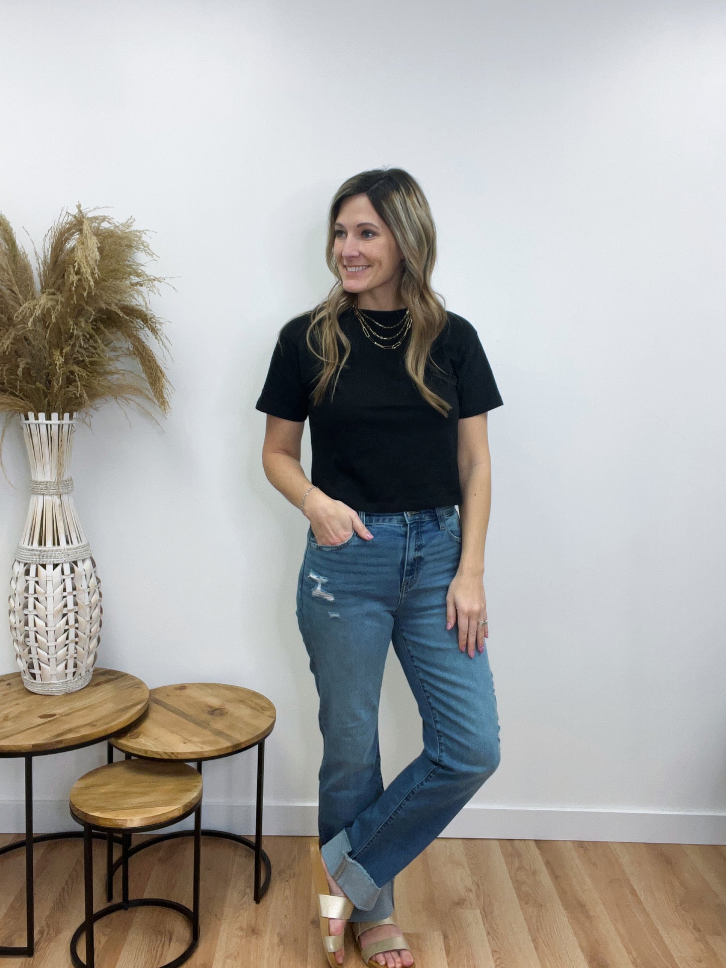 The Landree Cropped Basic Top