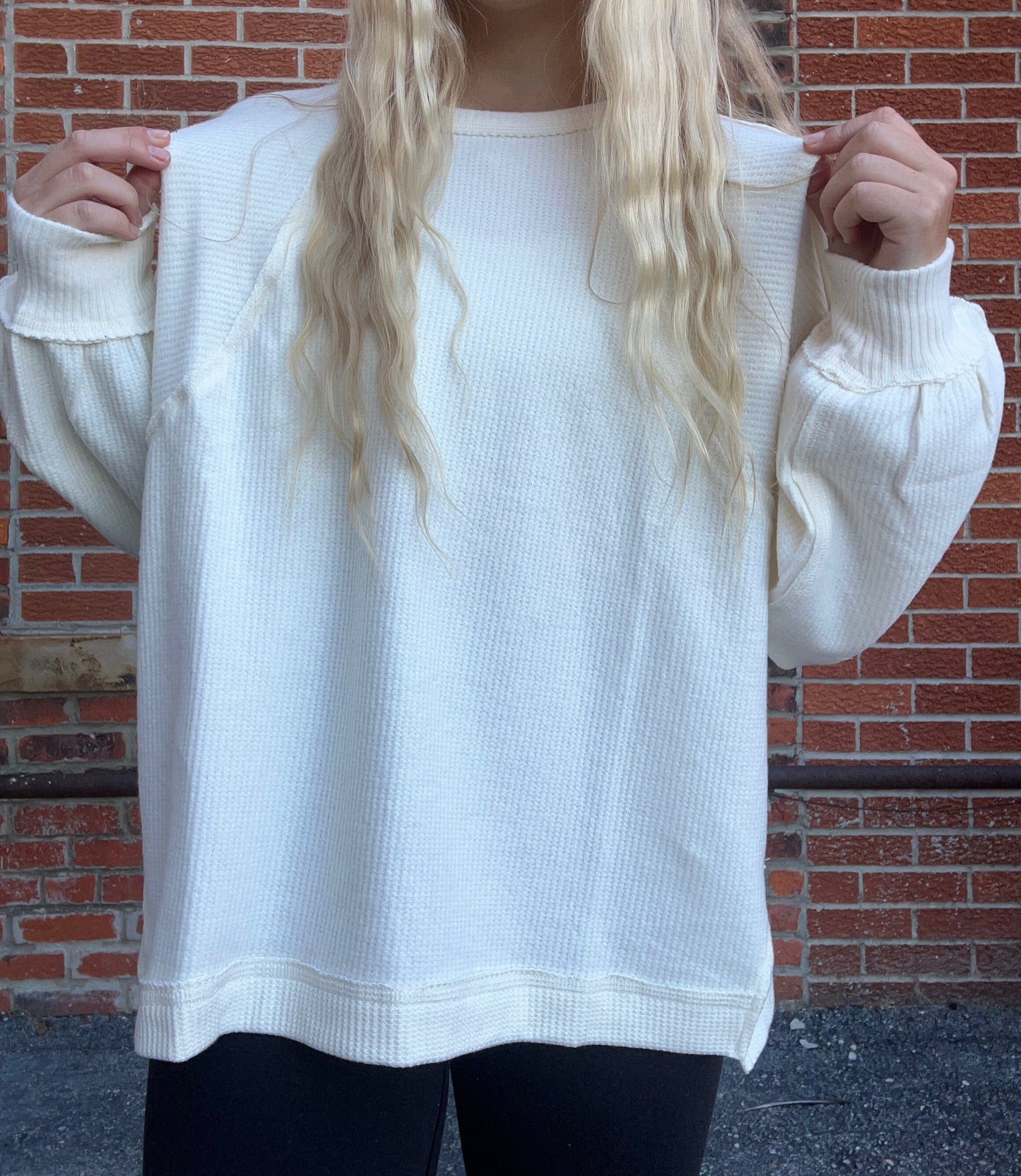 The Luna Reverse Seam Thermal Sweater