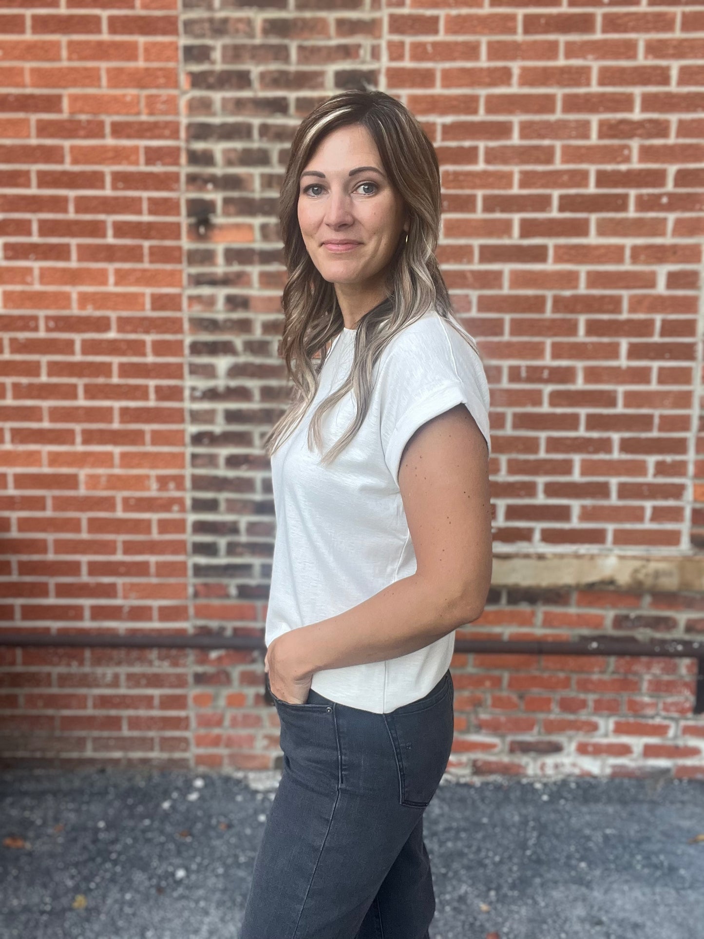 The Trisha Solid Basic Short Sleeve Top