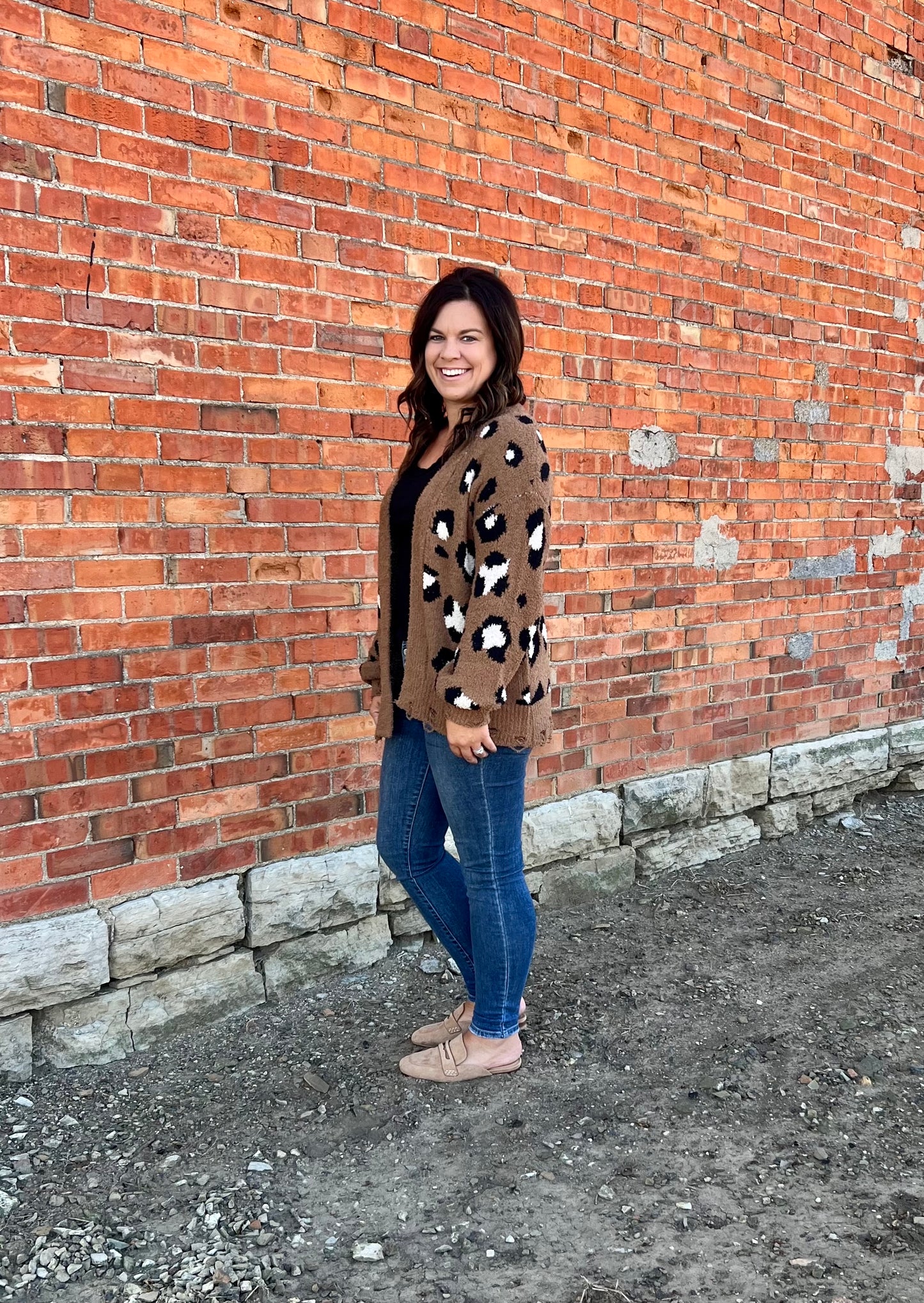 The Leopard Distressed Cardigan