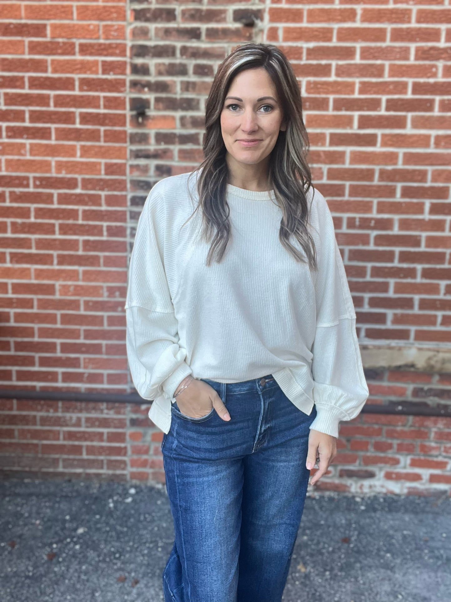 The Luna Reverse Seam Thermal Sweater