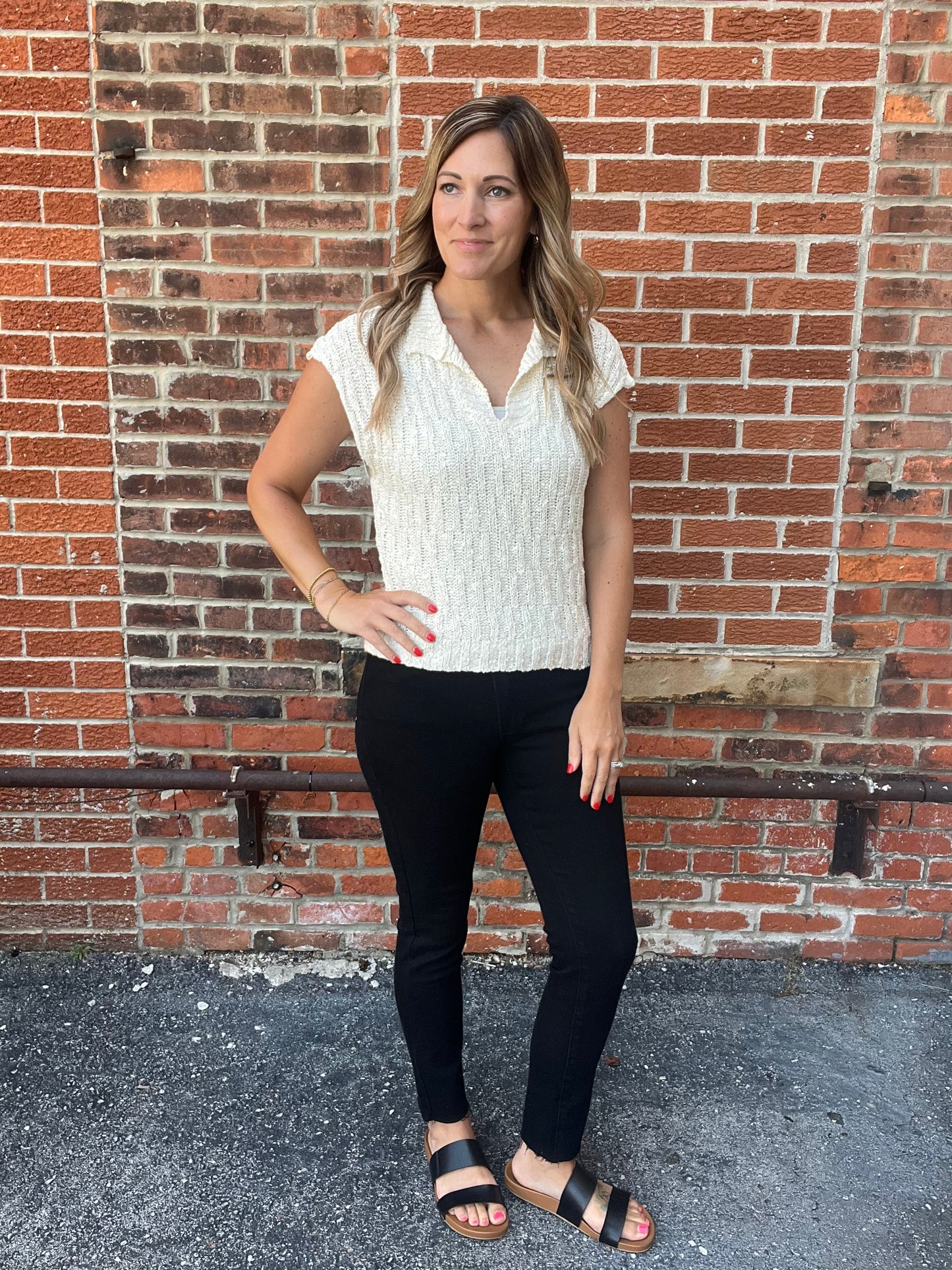 The Lunix Knitted V-Neck Top