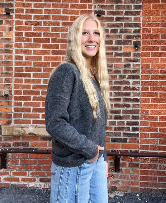 The Lennox Solid V Neck Sweater