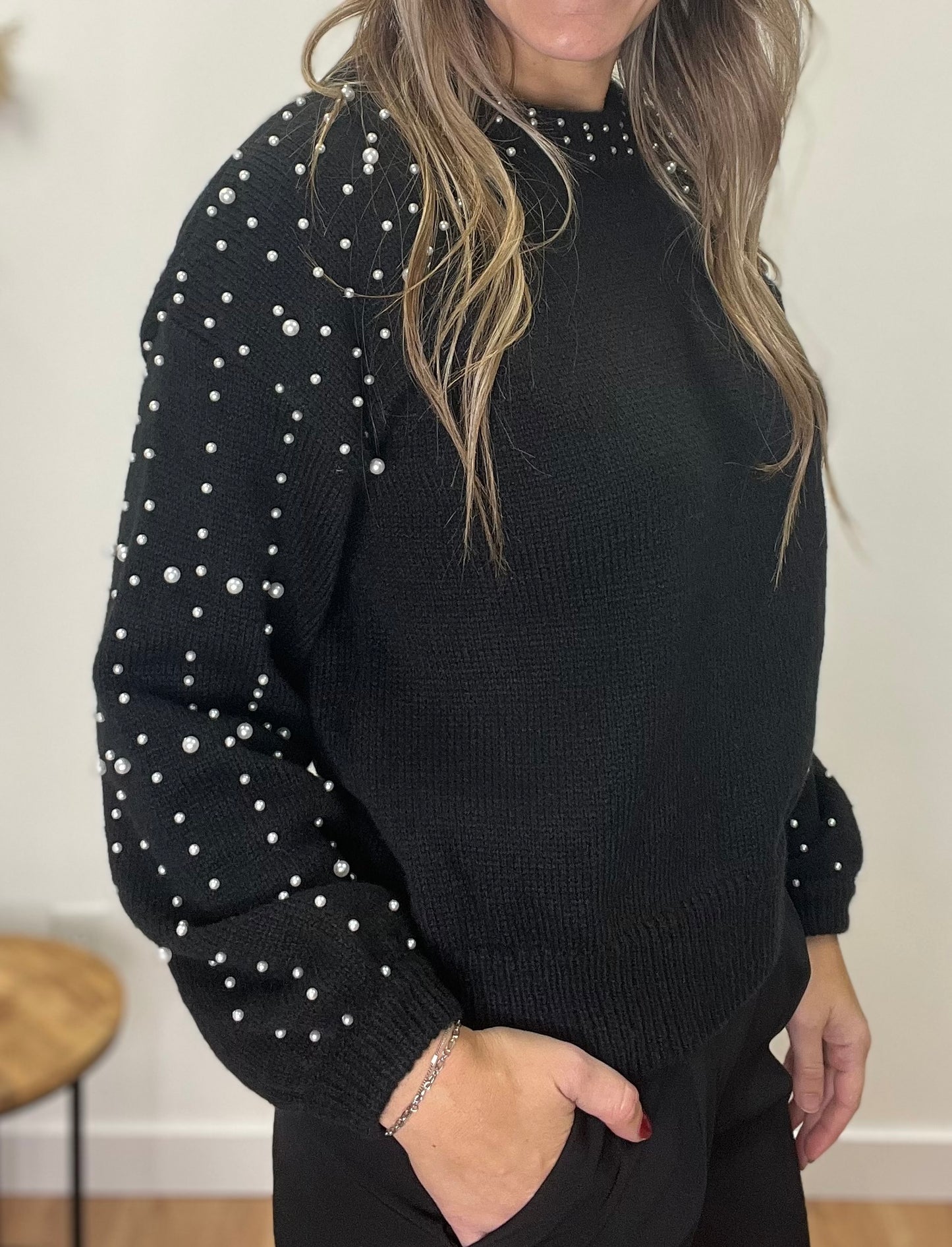 The Darlyn Black Pearl Sweater