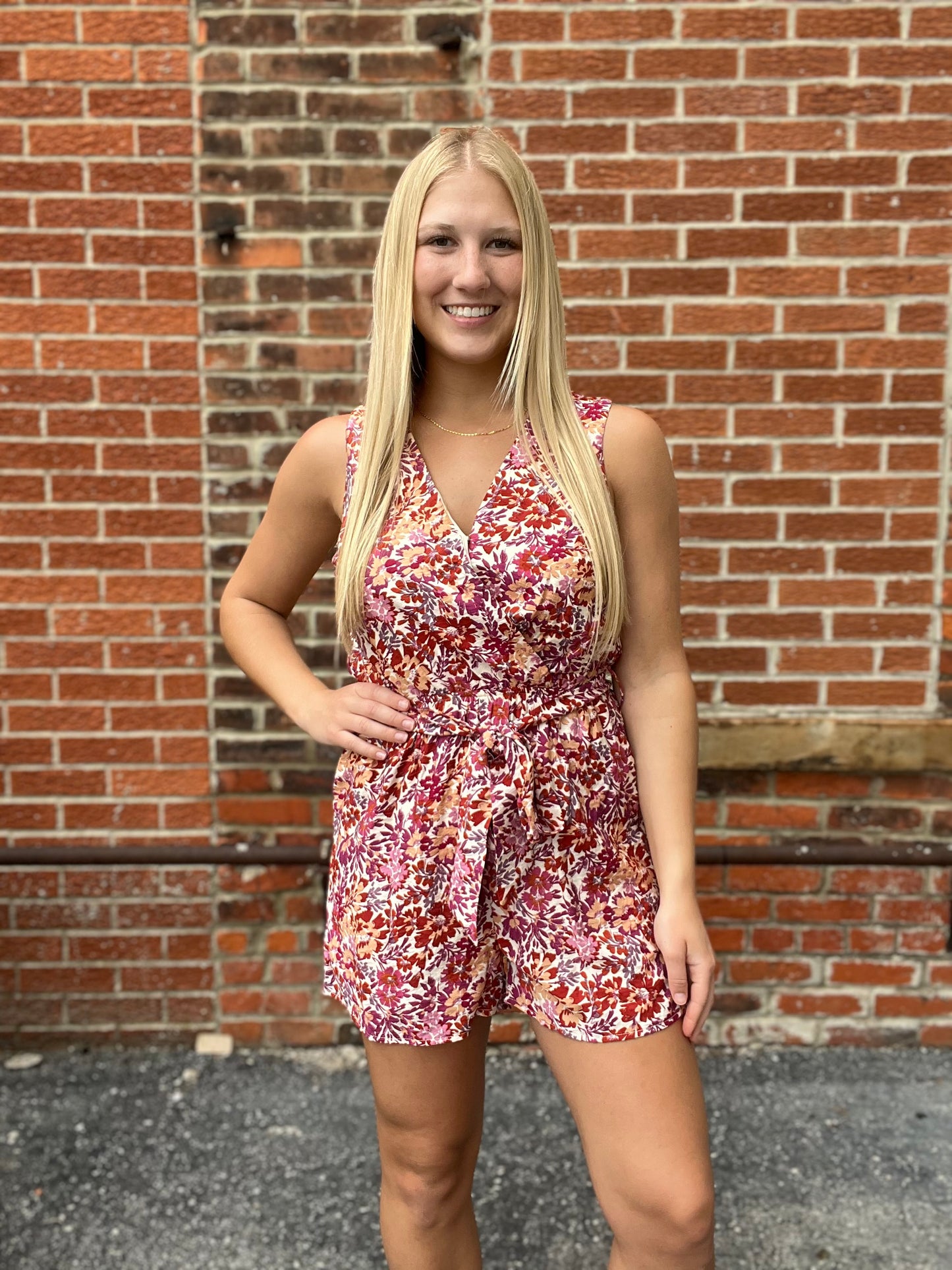 The Zeyla Multi-Color Floral Print Romper
