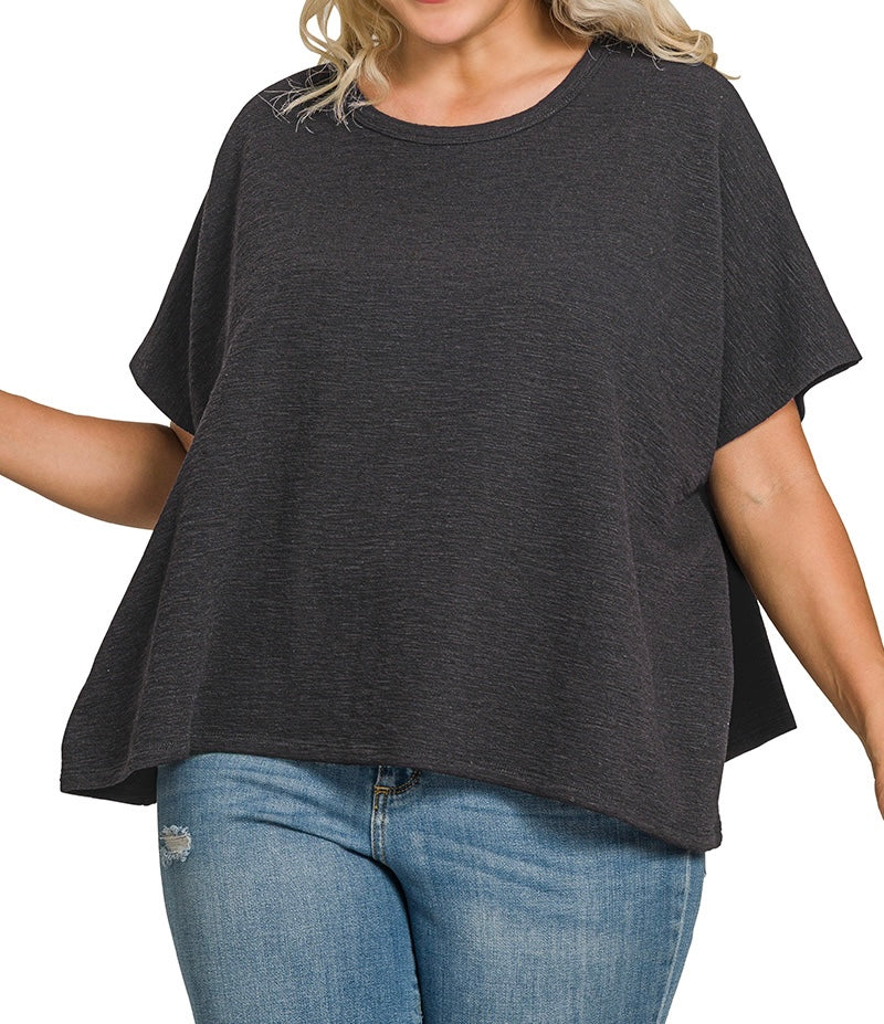 The Rockford Oversized Slub Curvy Top