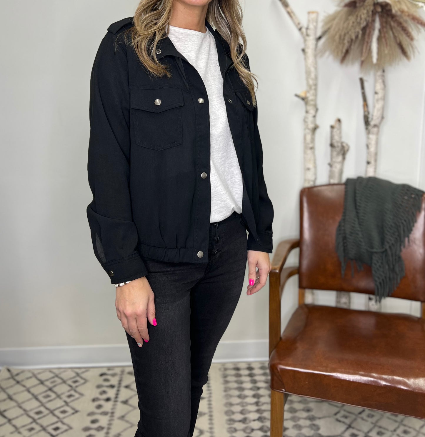 The Kaci Mid Rise Black Label Skinny Jeans