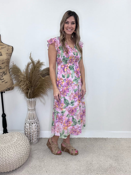 The Yaneli Smocked Floral Dress