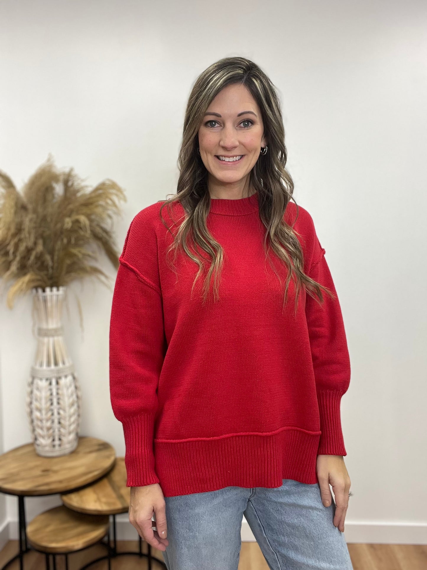 The Alara Red Sweater