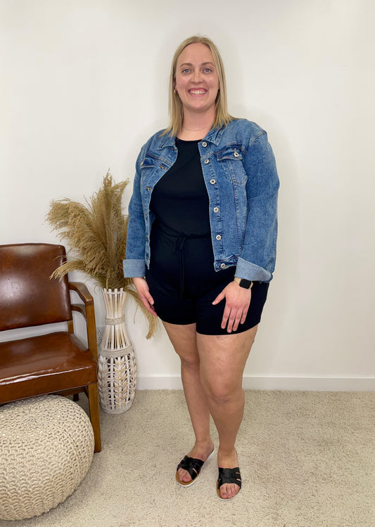 The Kora Curvy Denim Jacket