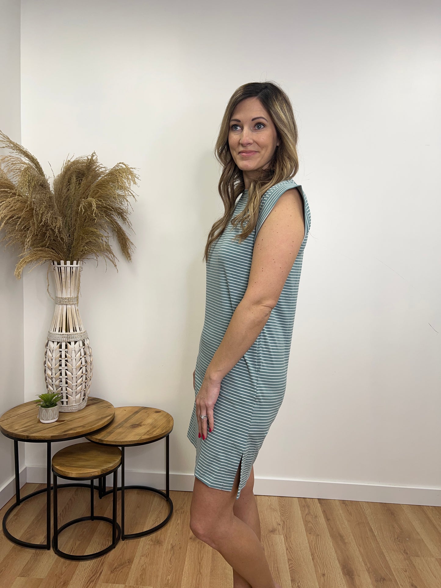 The Savannah Striped Knit Dress