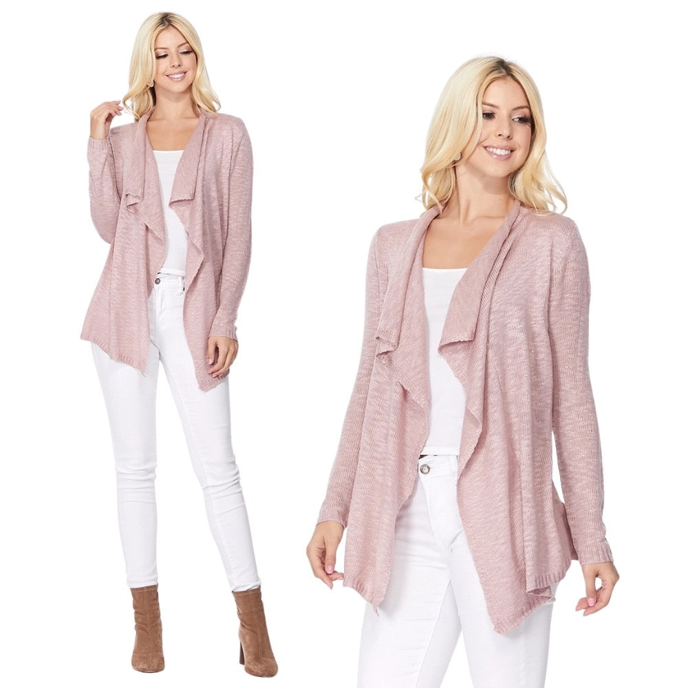 The Layten Slub Open Front Cardigan
