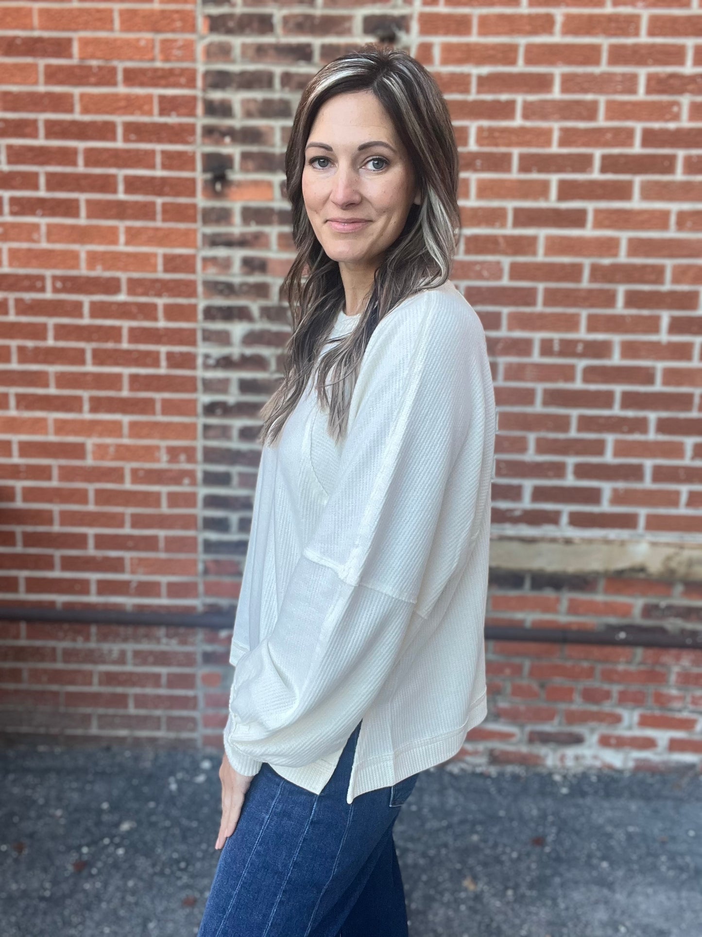 The Luna Reverse Seam Thermal Sweater