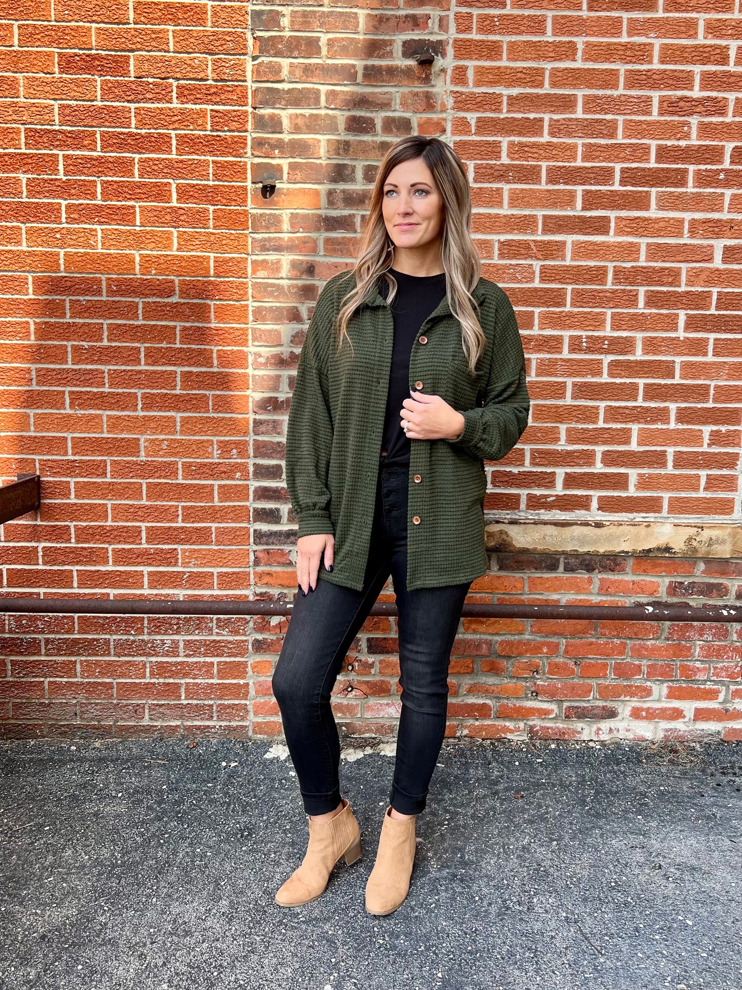 The Kalen Waffle Knit Top