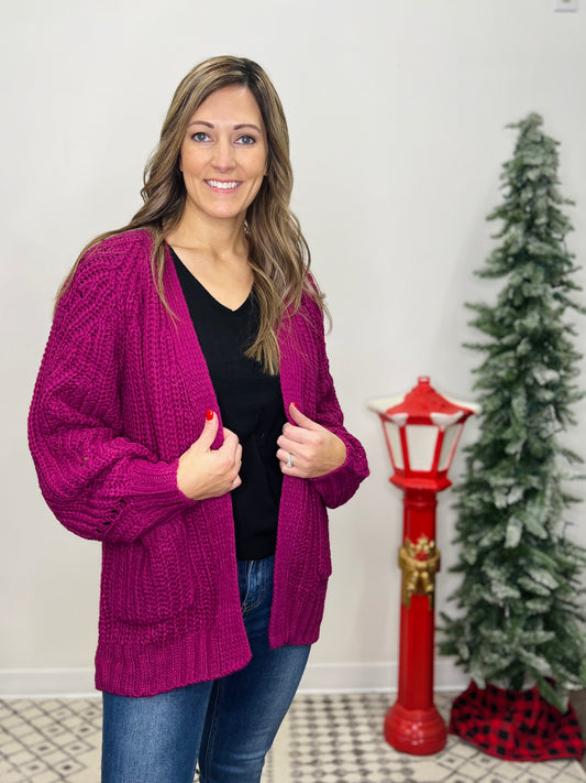 The Journey Open Front Cardigan